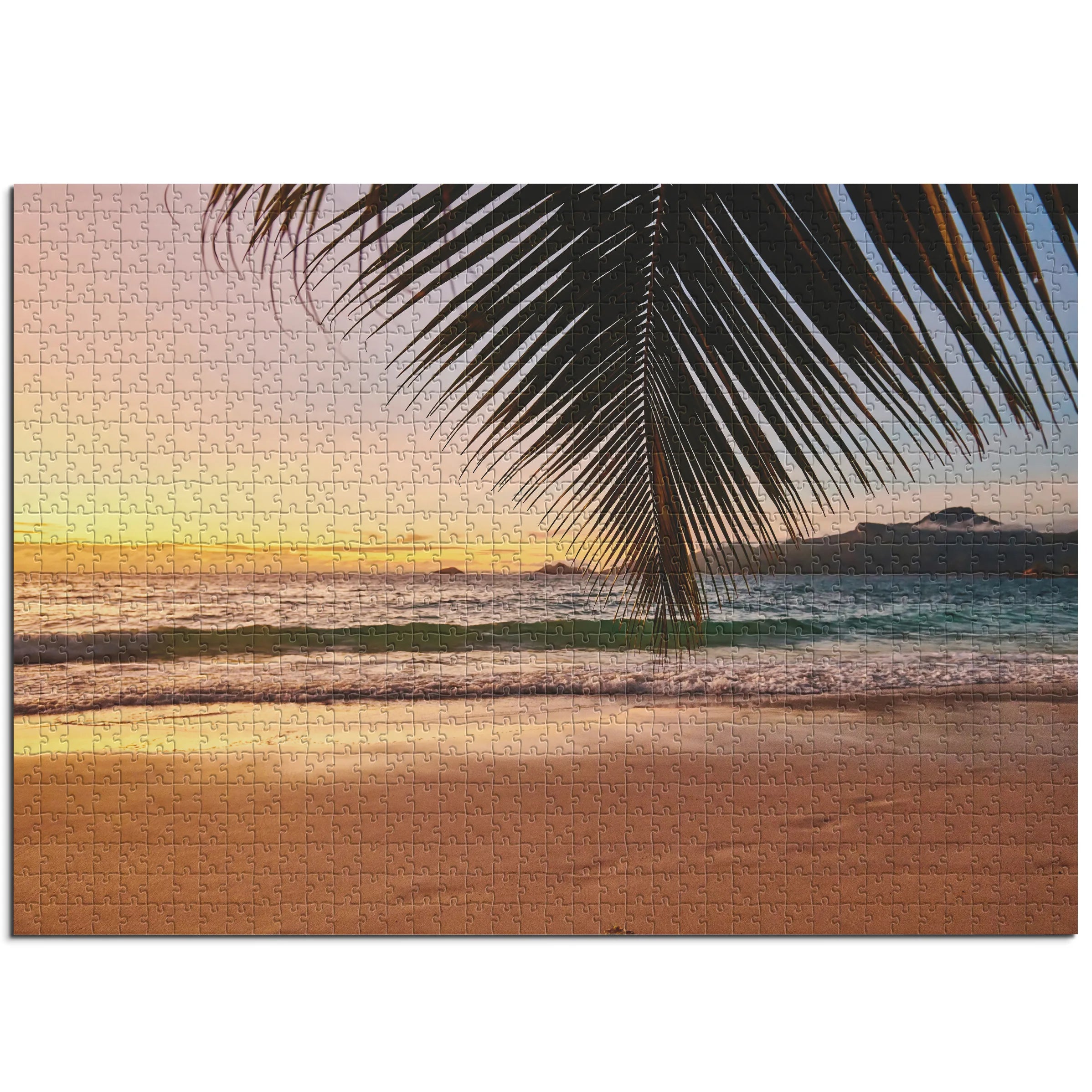 Sonnenuntergang unter Palmen