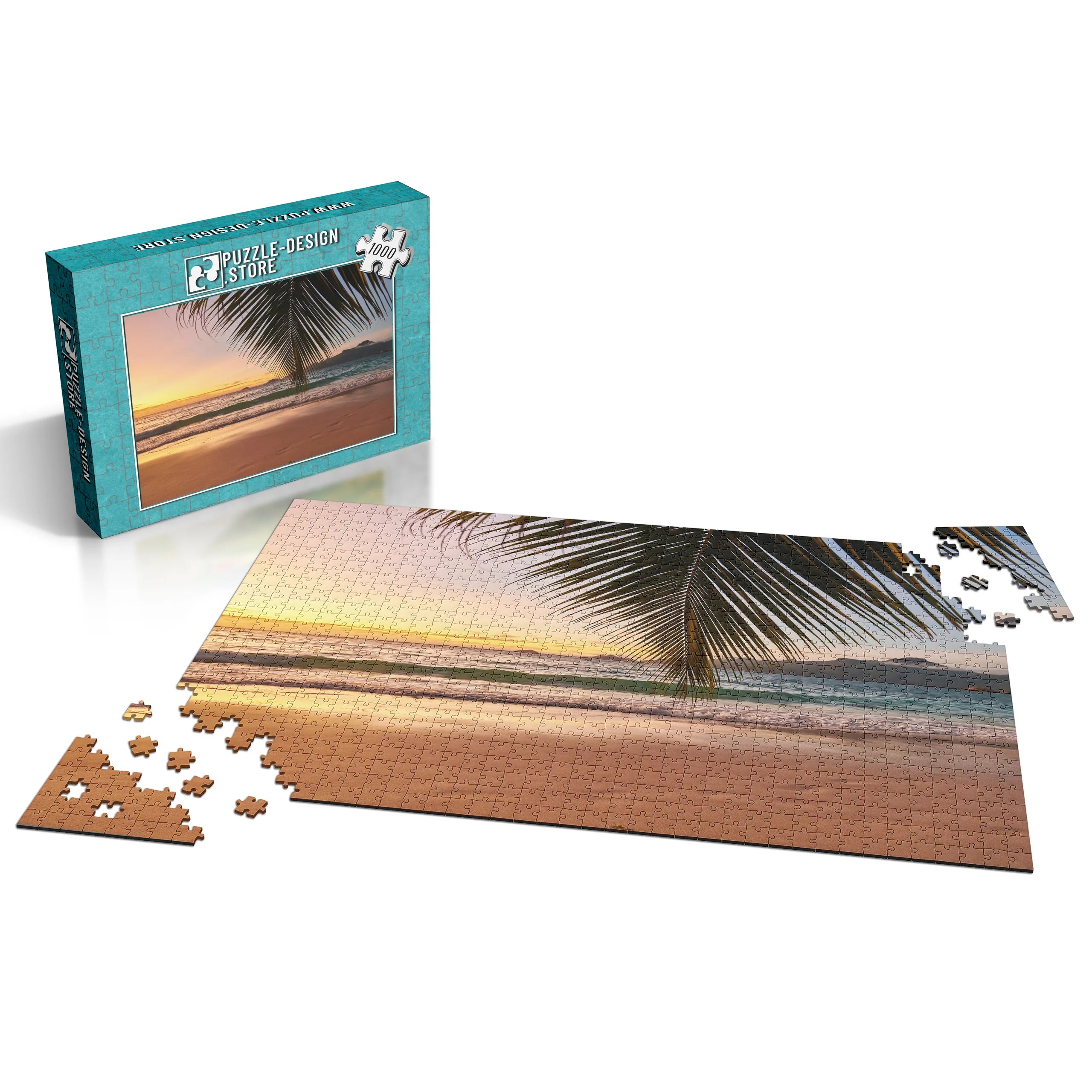 Coucher de soleil sous les palmiers