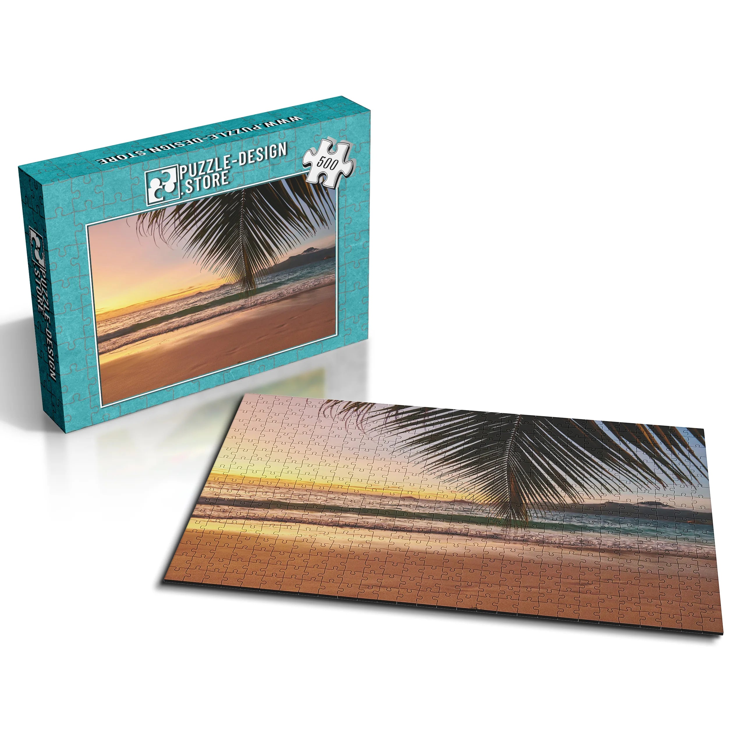 Sonnenuntergang unter Palmen