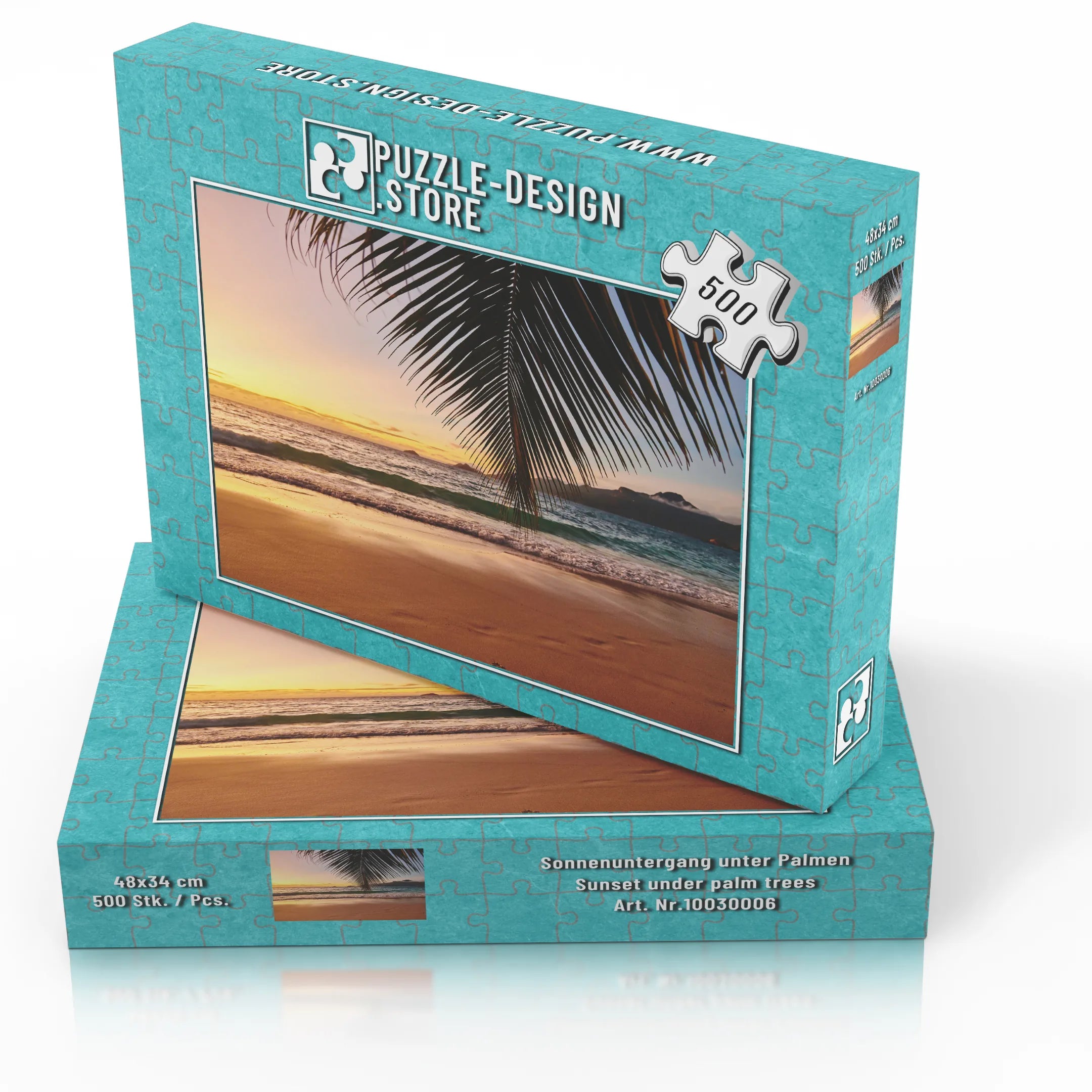 Sonnenuntergang unter Palmen