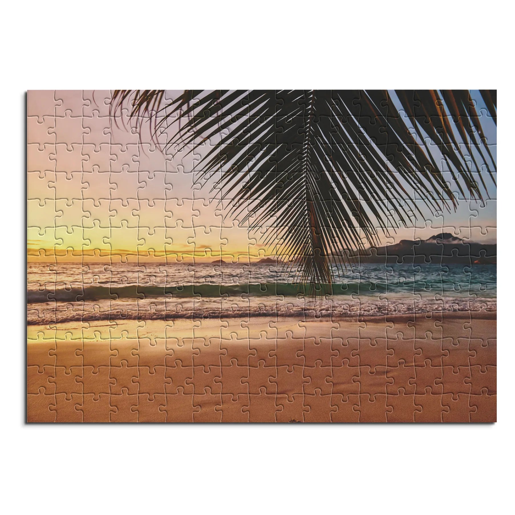 Sonnenuntergang unter Palmen