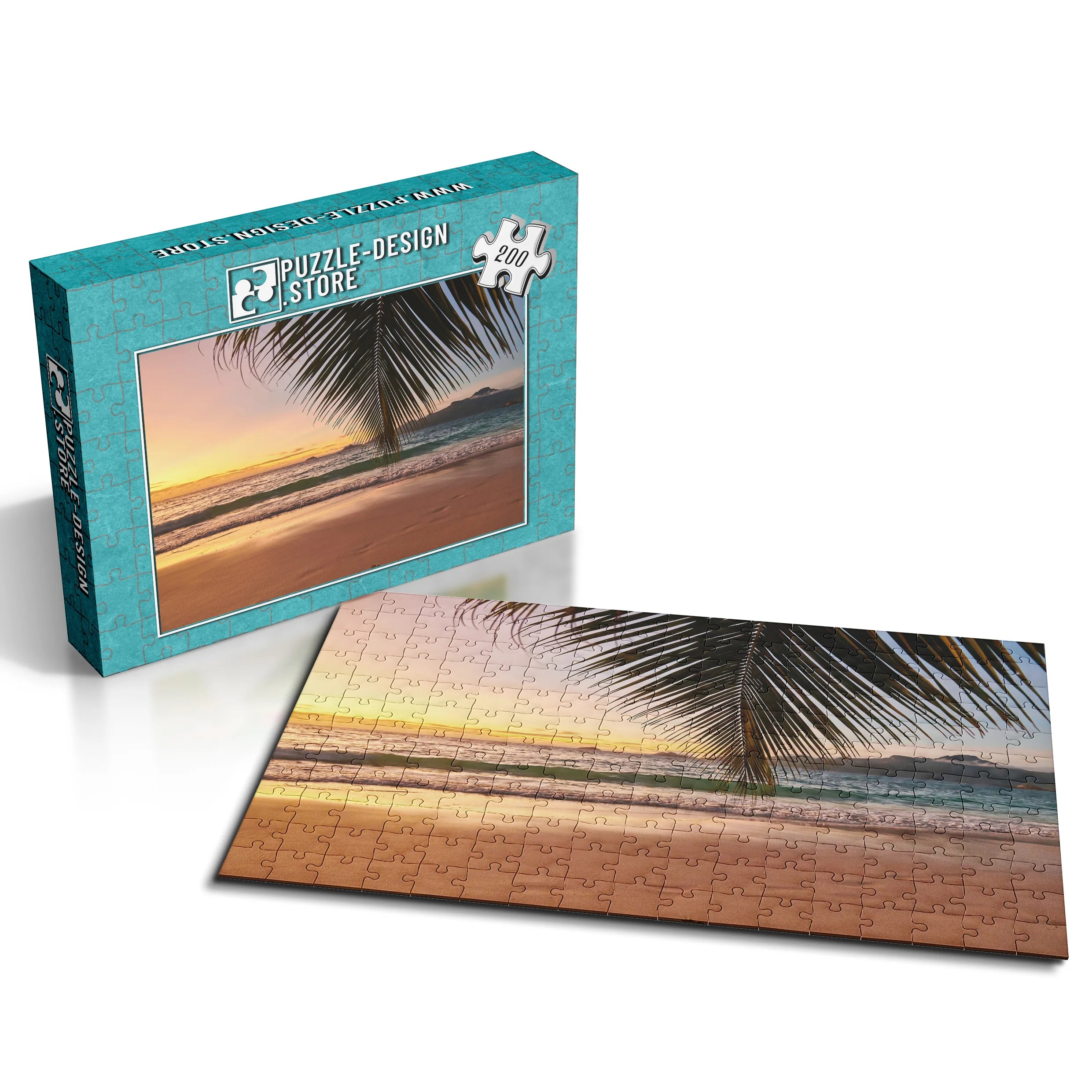 Sonnenuntergang unter Palmen