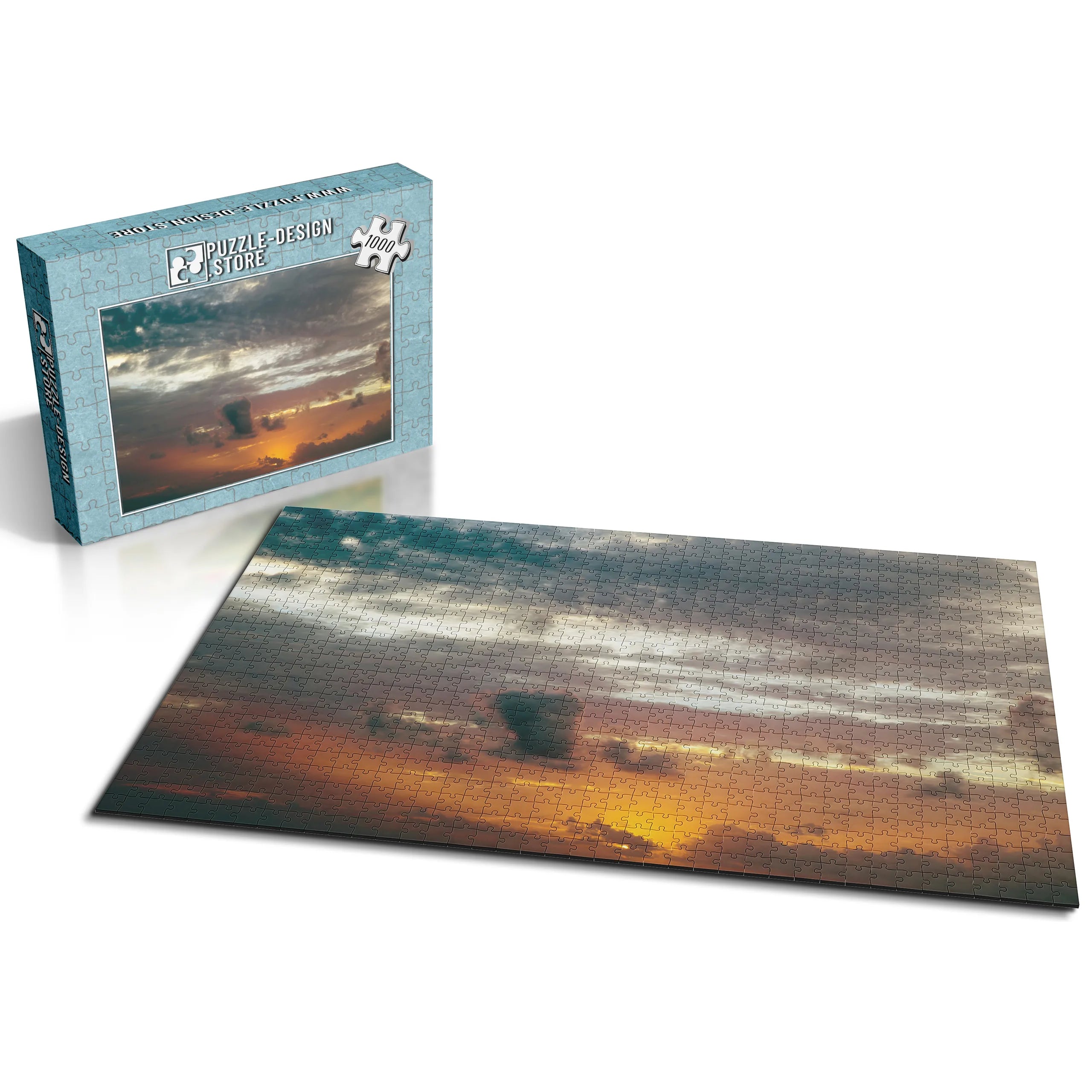 Dramatische Abendhimmel Farben