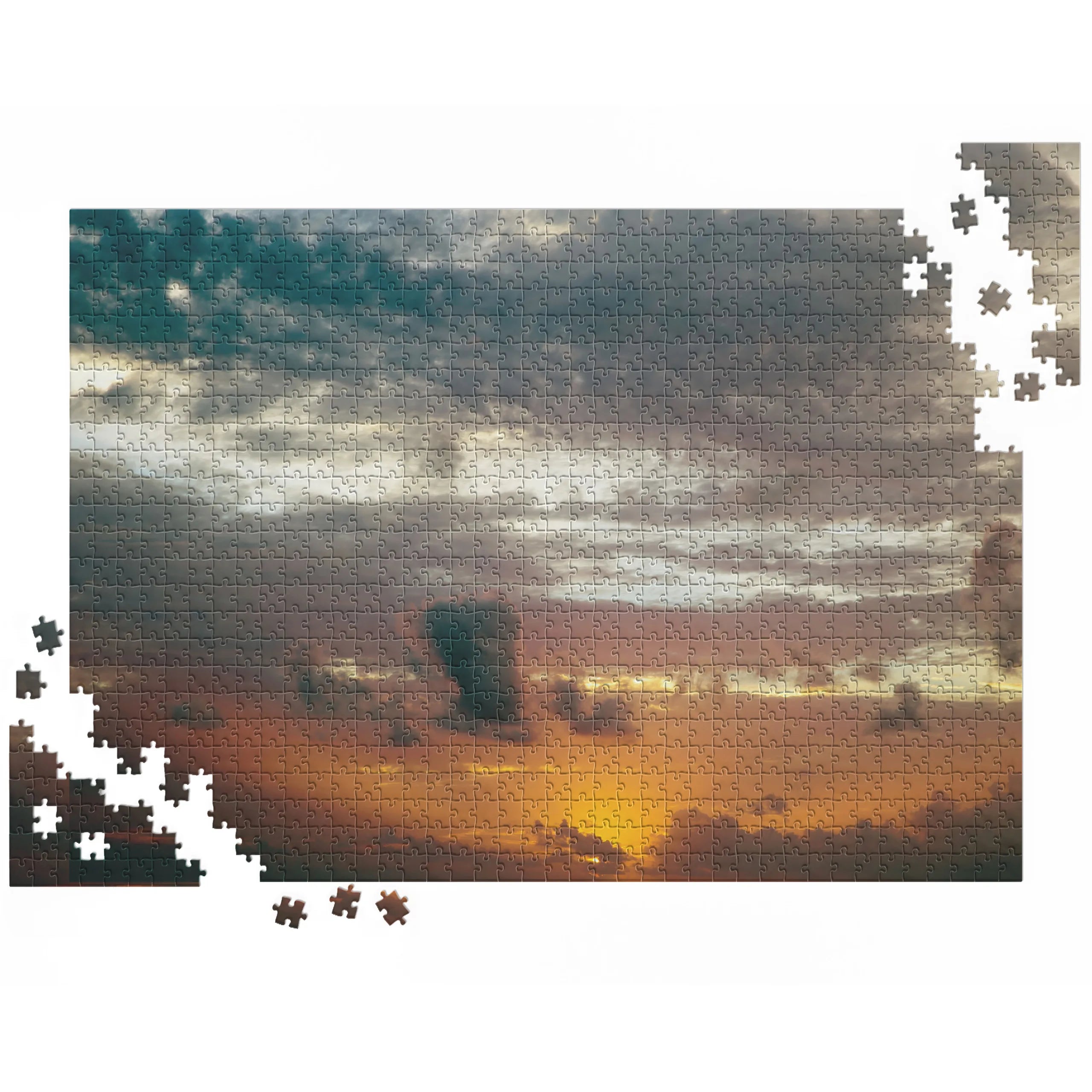 Dramatische Abendhimmel Farben