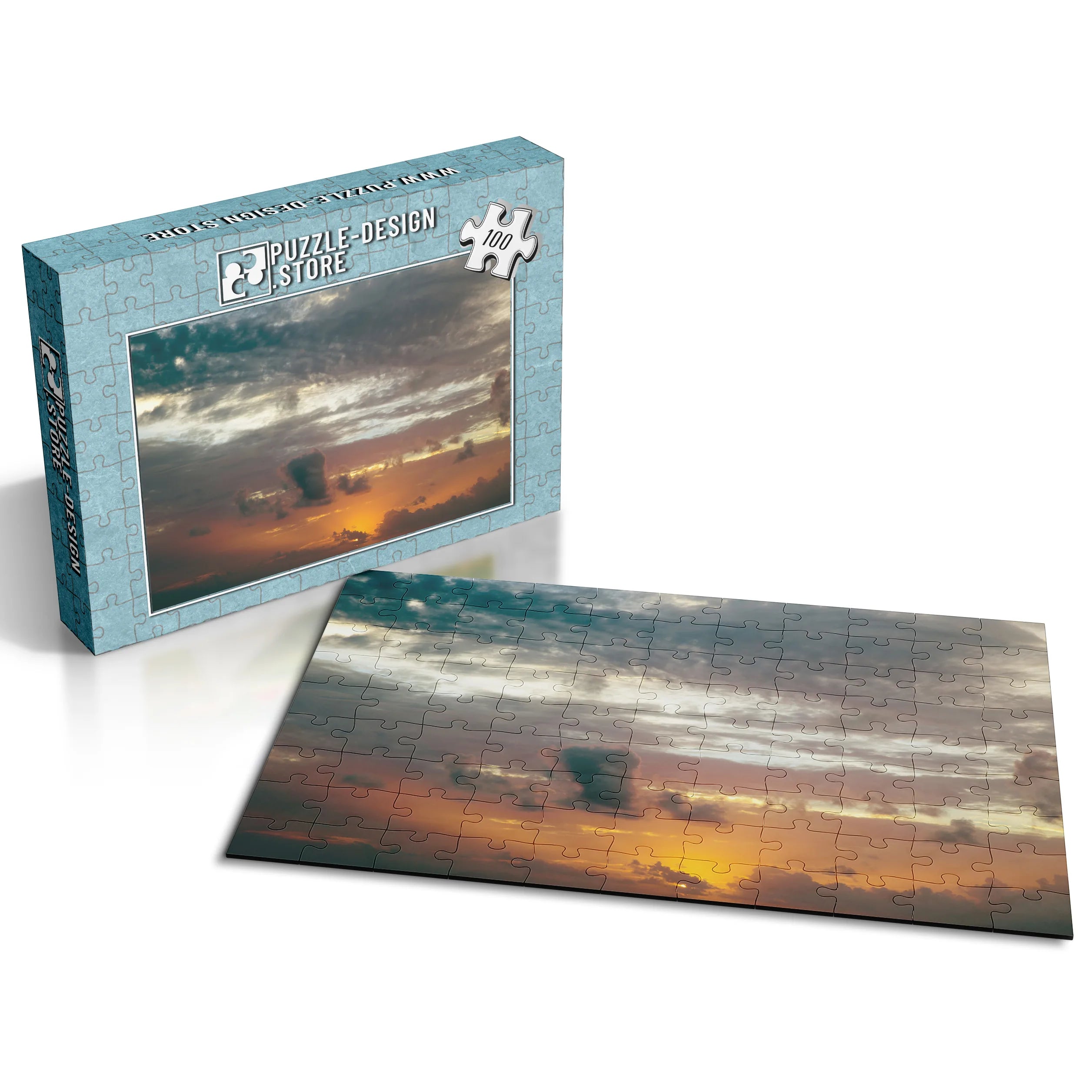 Dramatische Abendhimmel Farben