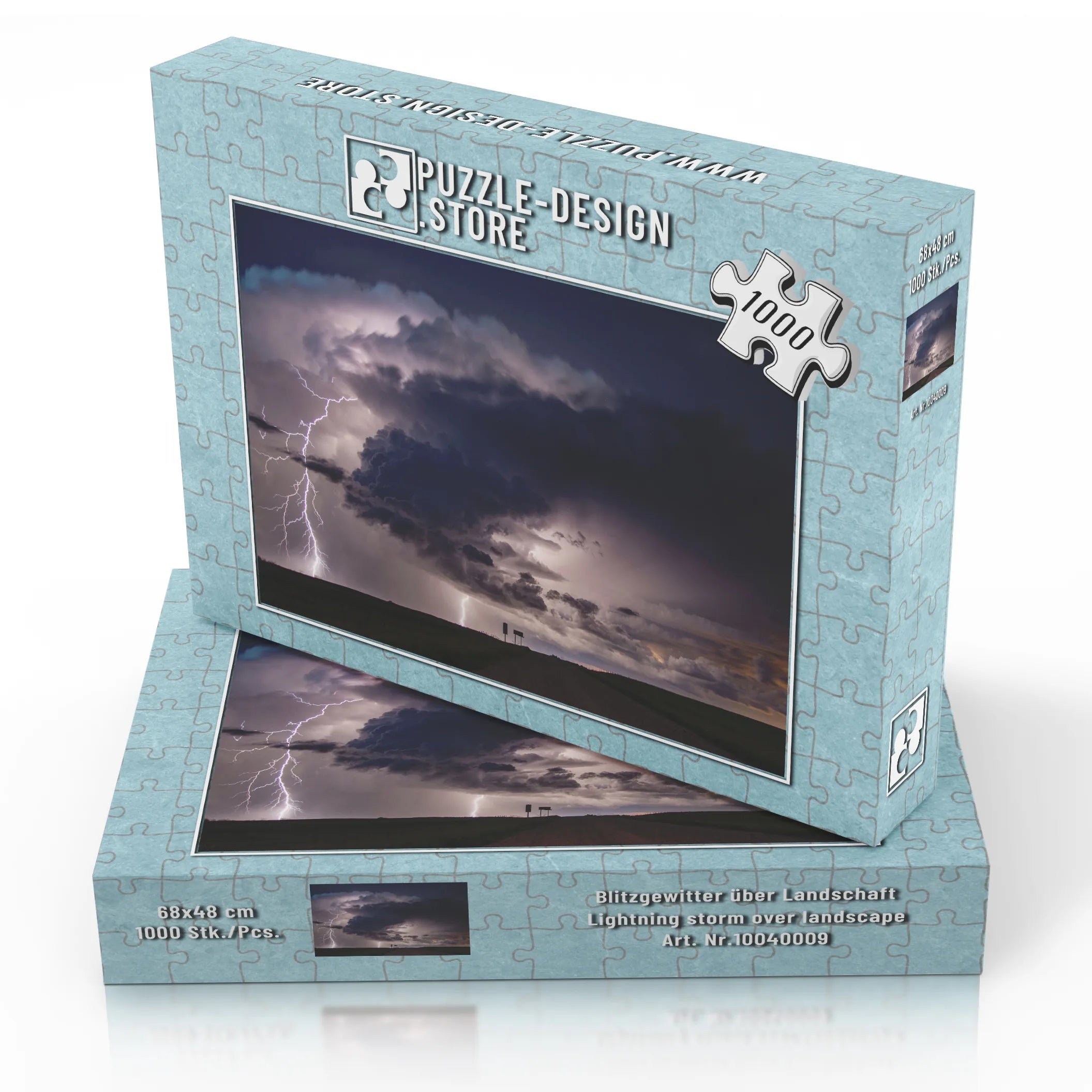 Blitzgewitter über Landschaft