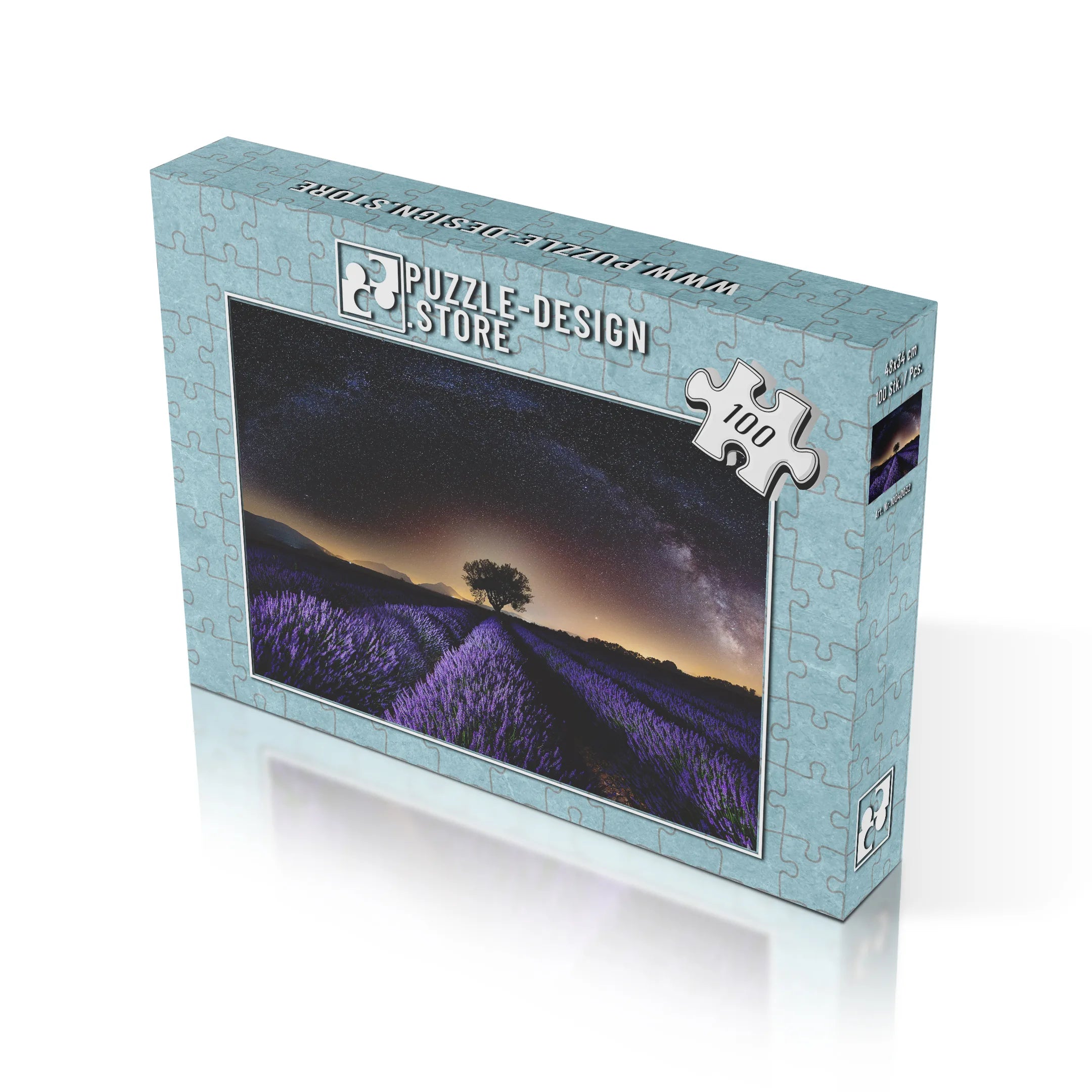 Champ de lavande la nuit