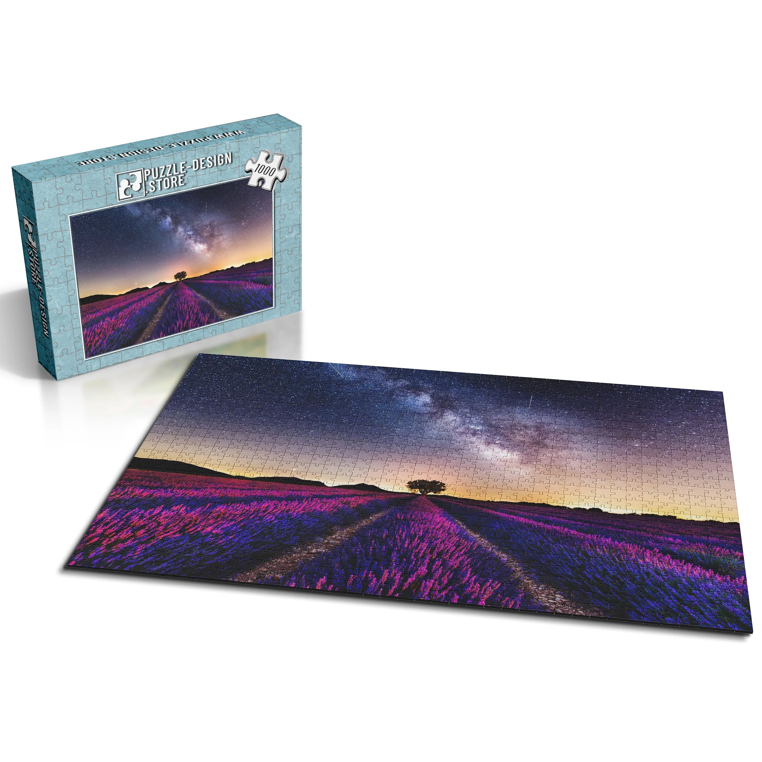 Farbenfrohes Lavendelfeld