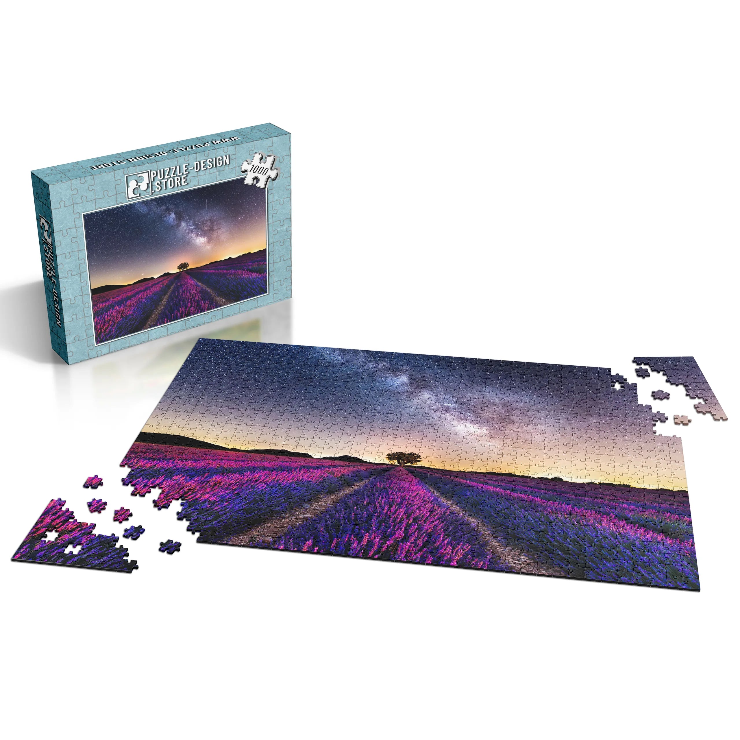 Farbenfrohes Lavendelfeld