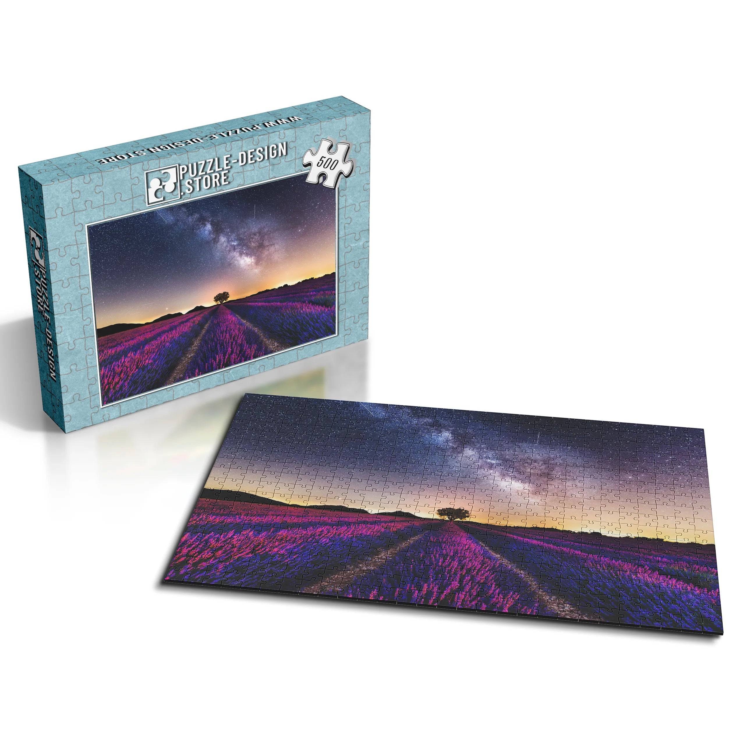 Farbenfrohes Lavendelfeld