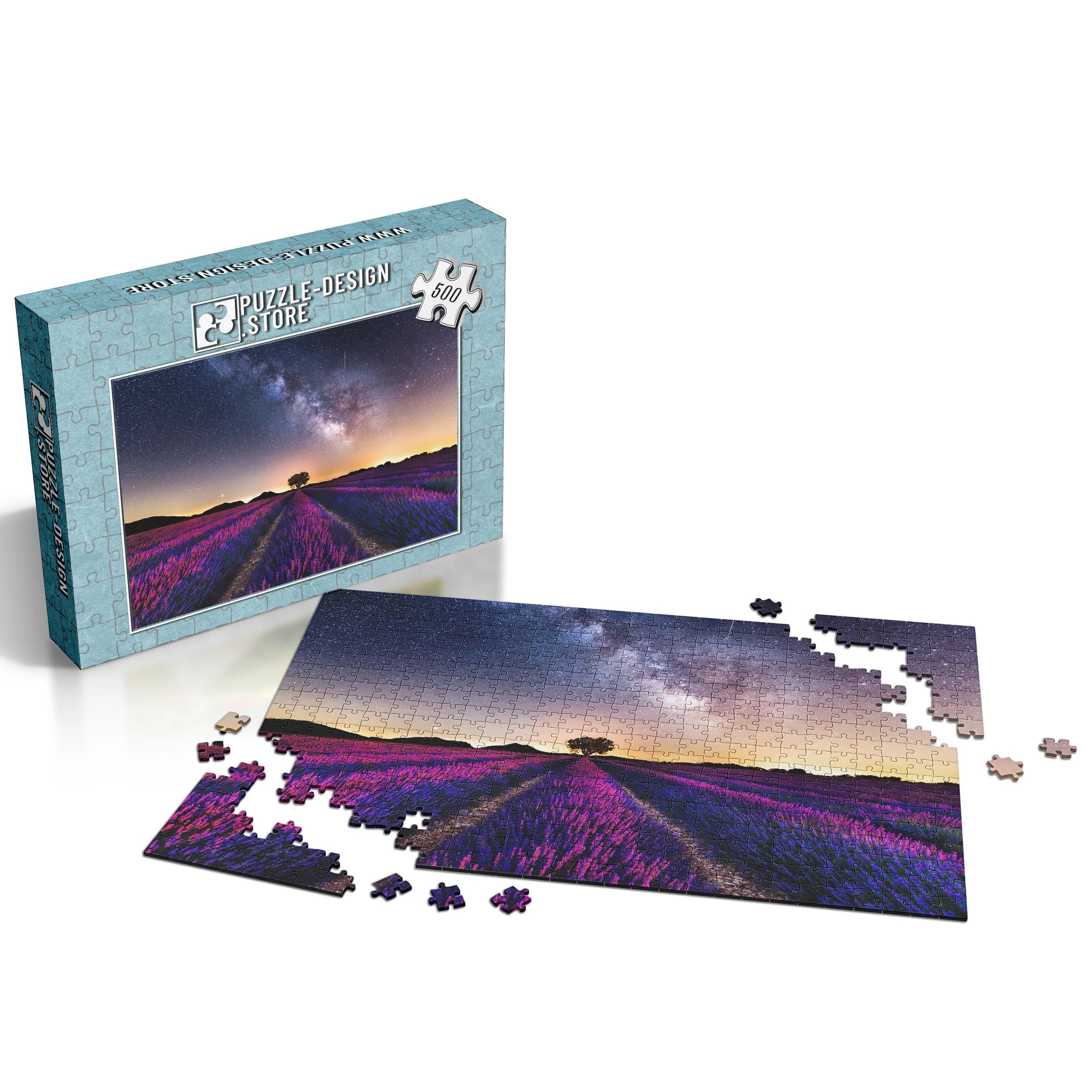 Farbenfrohes Lavendelfeld