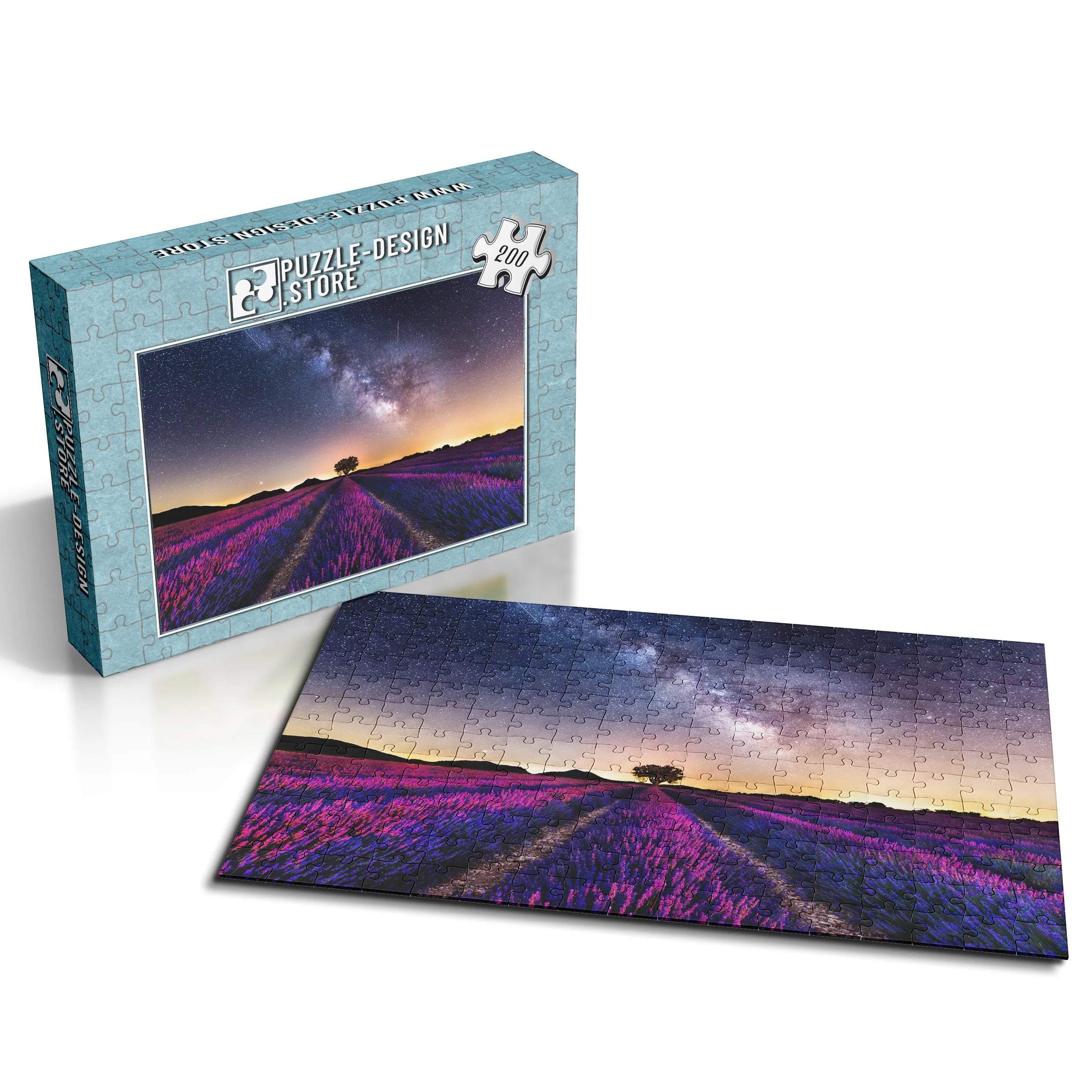 Farbenfrohes Lavendelfeld