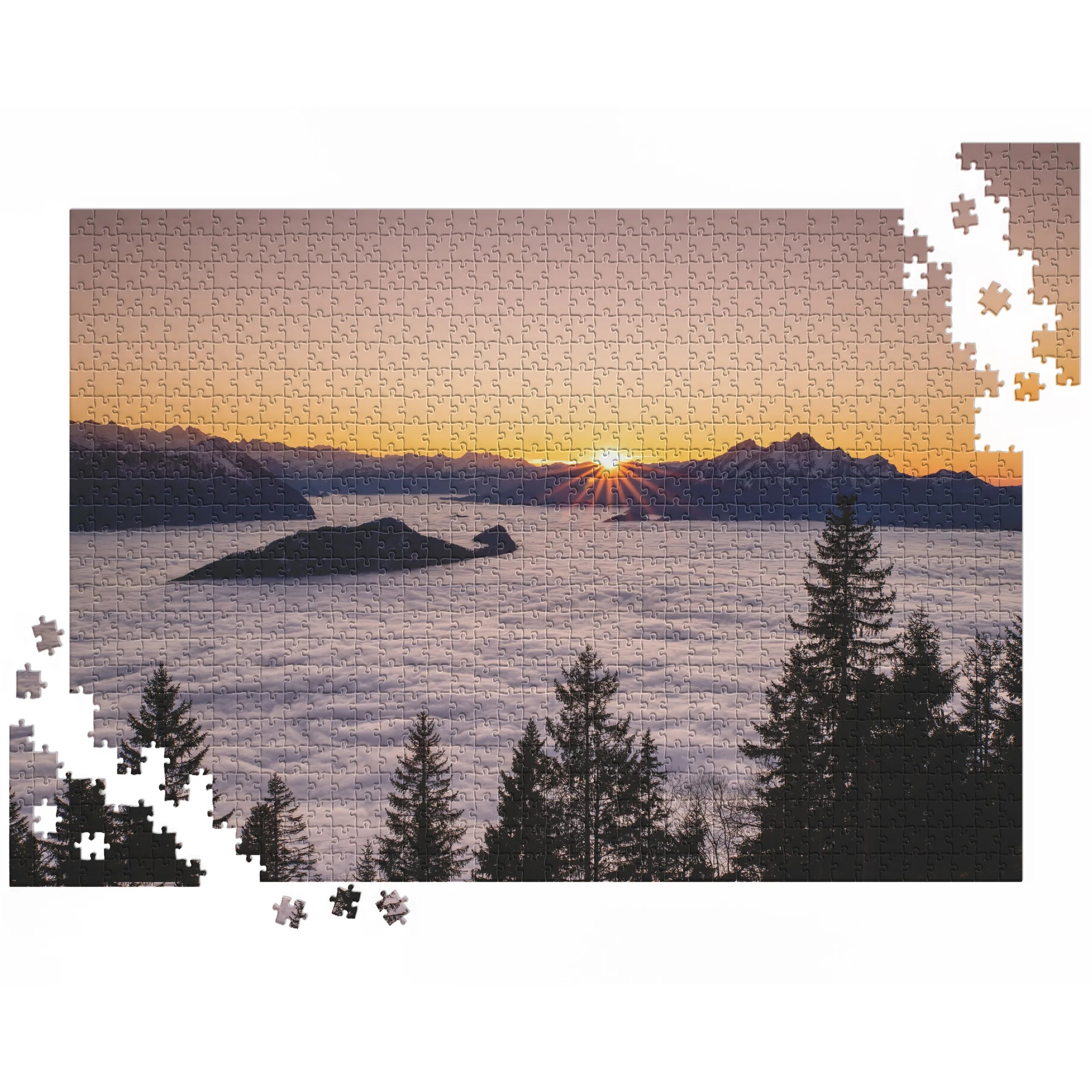 Sonnenaufgang Alpenmeer