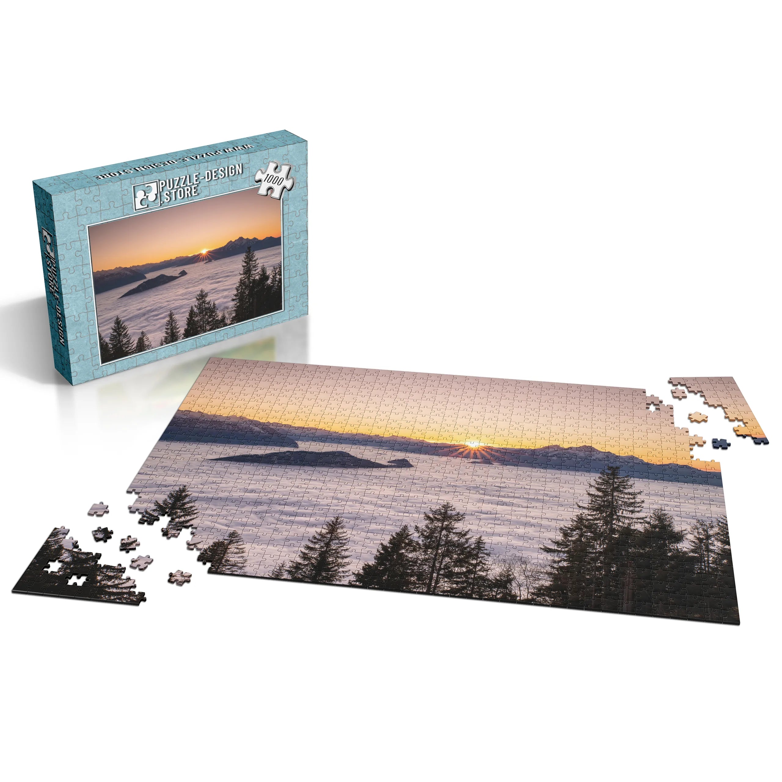 Sonnenaufgang Alpenmeer