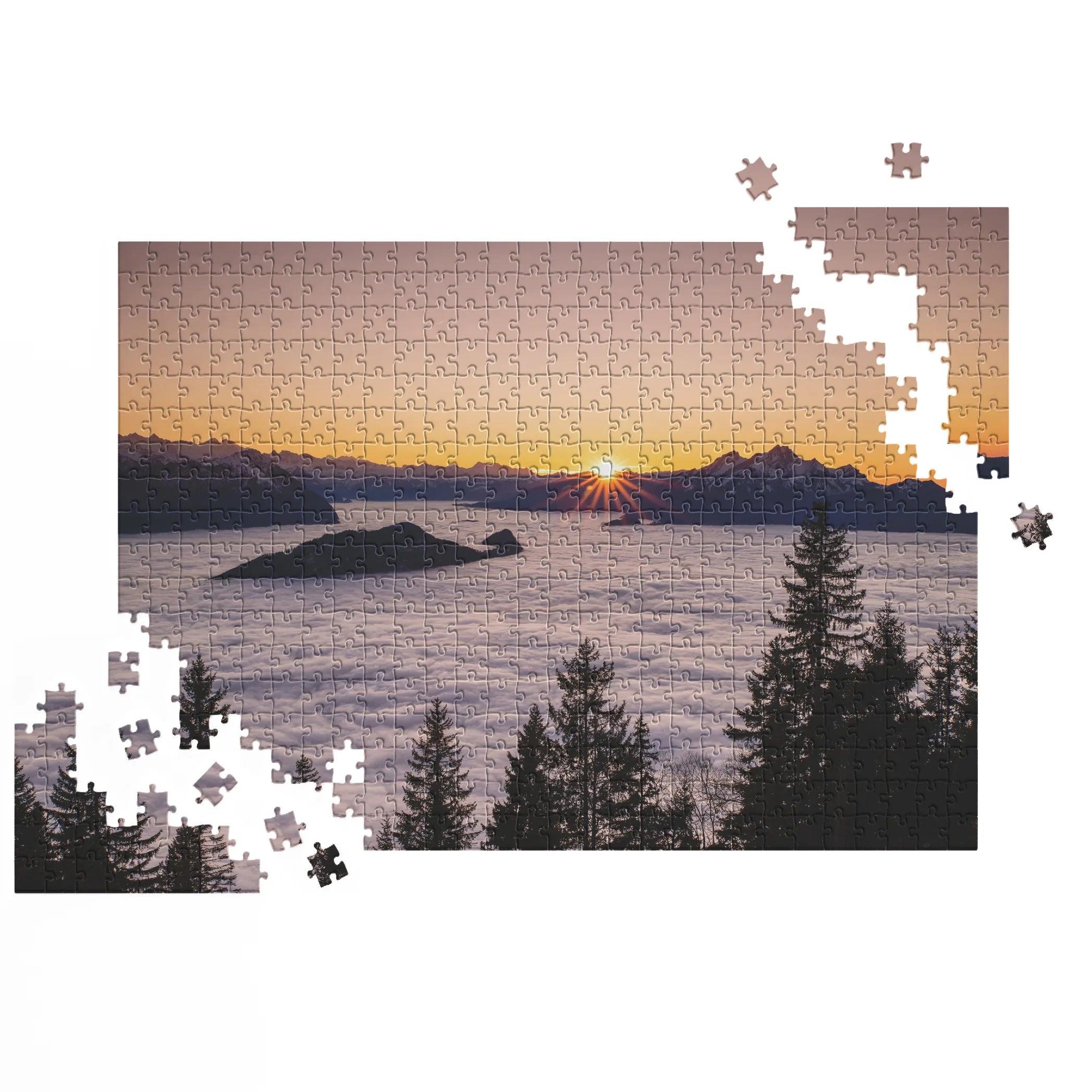 Sonnenaufgang Alpenmeer