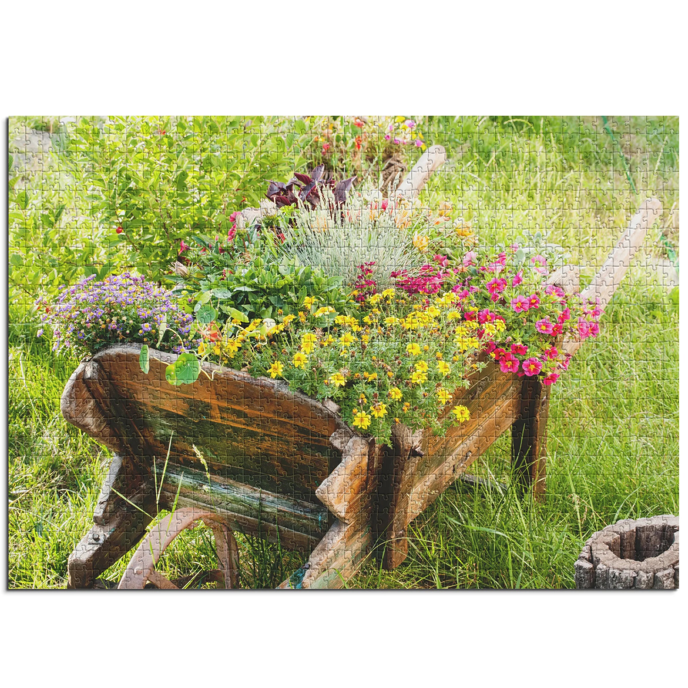 Blumenschubkarre Rustikal