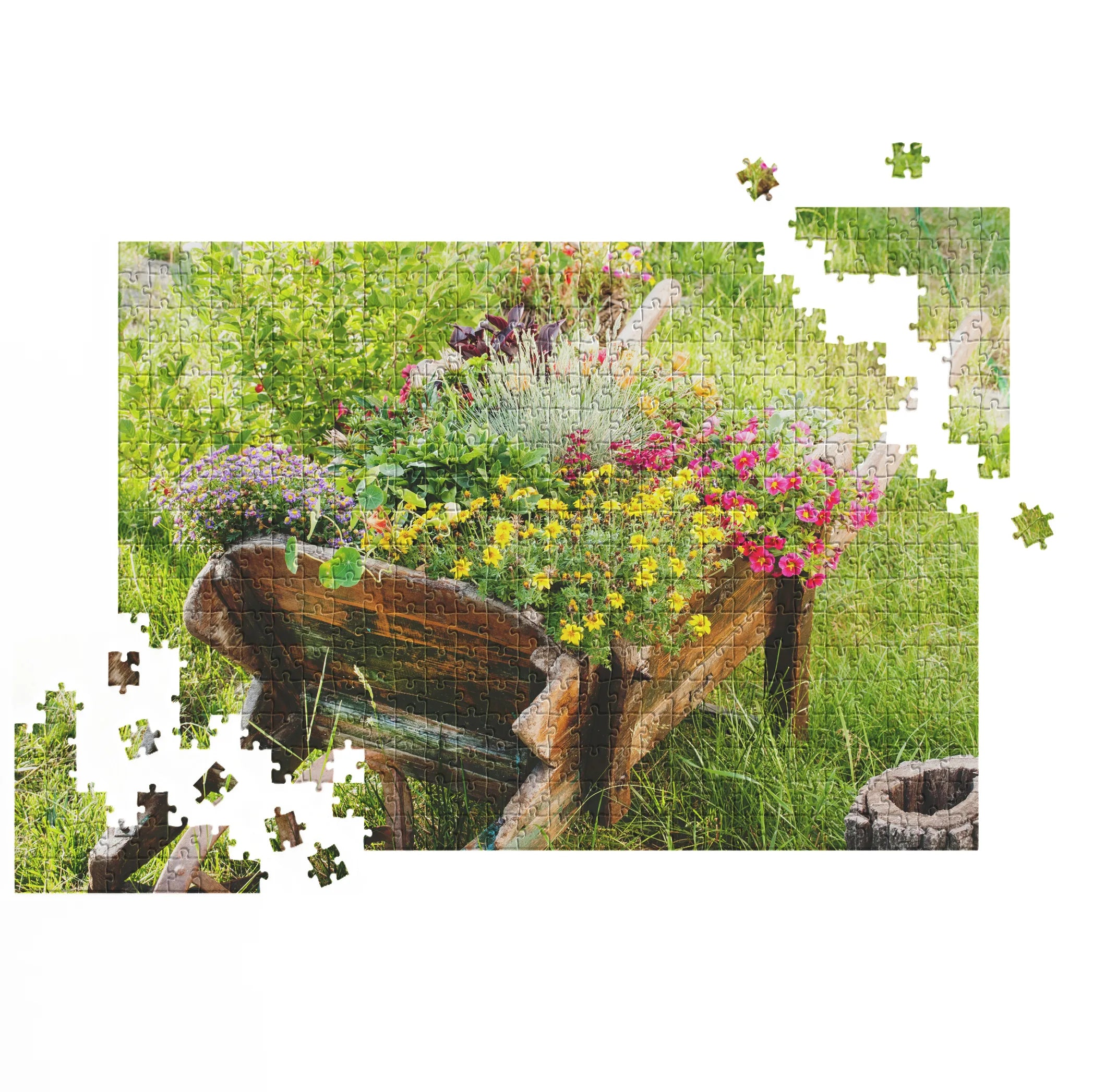 Blumenschubkarre Rustikal