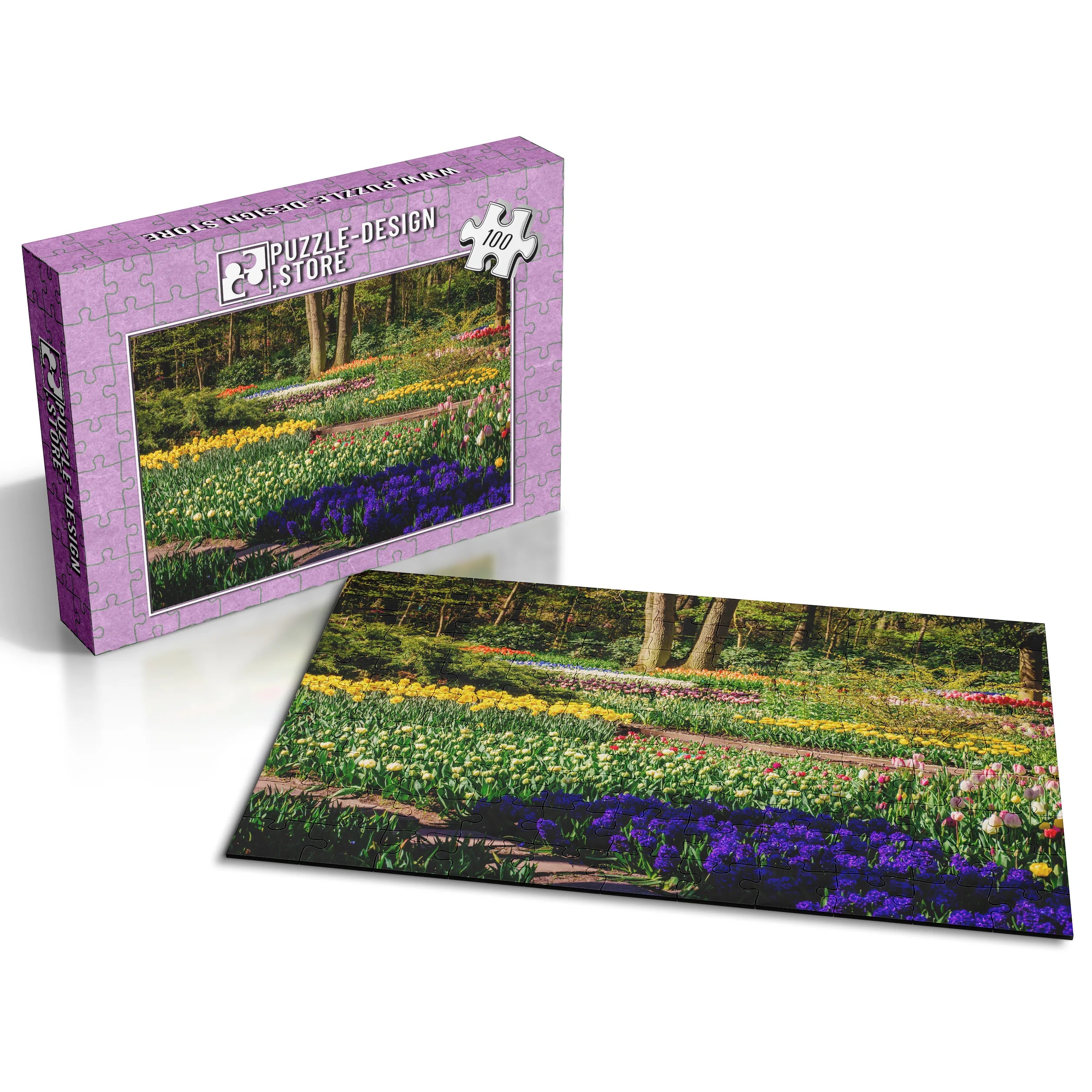 Farbenfroher Frühlingsgarten