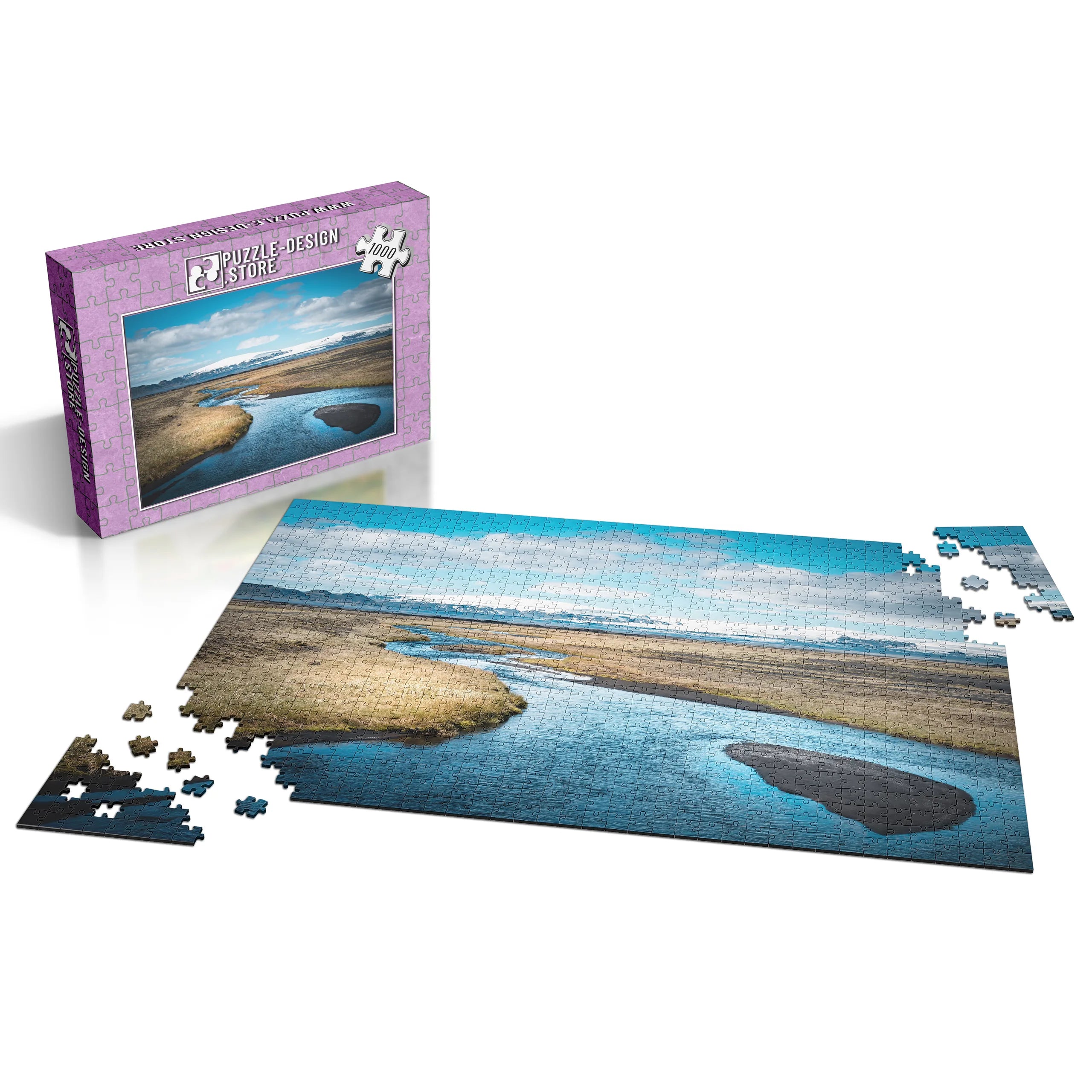 Islandfluss im Winter