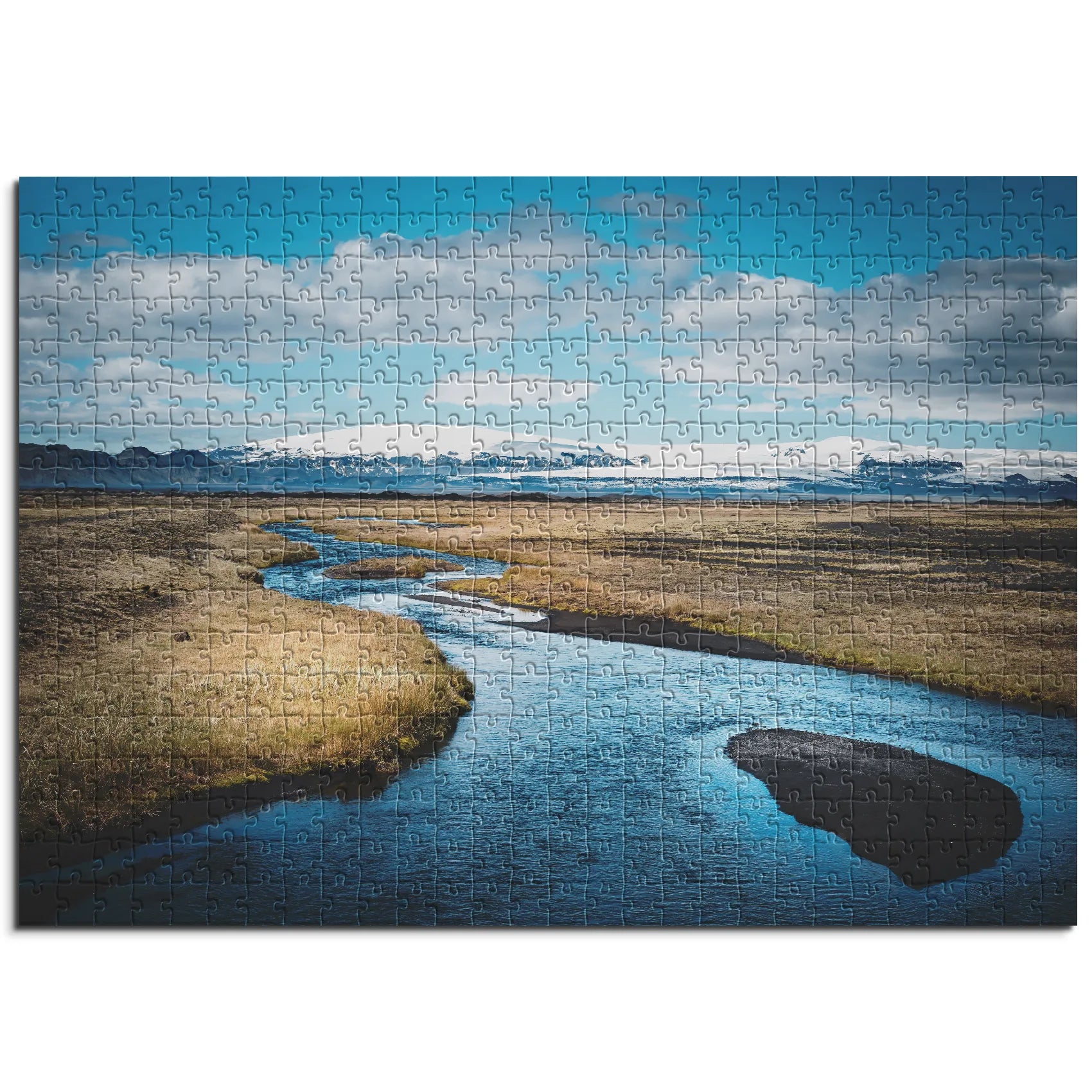 Islandfluss im Winter