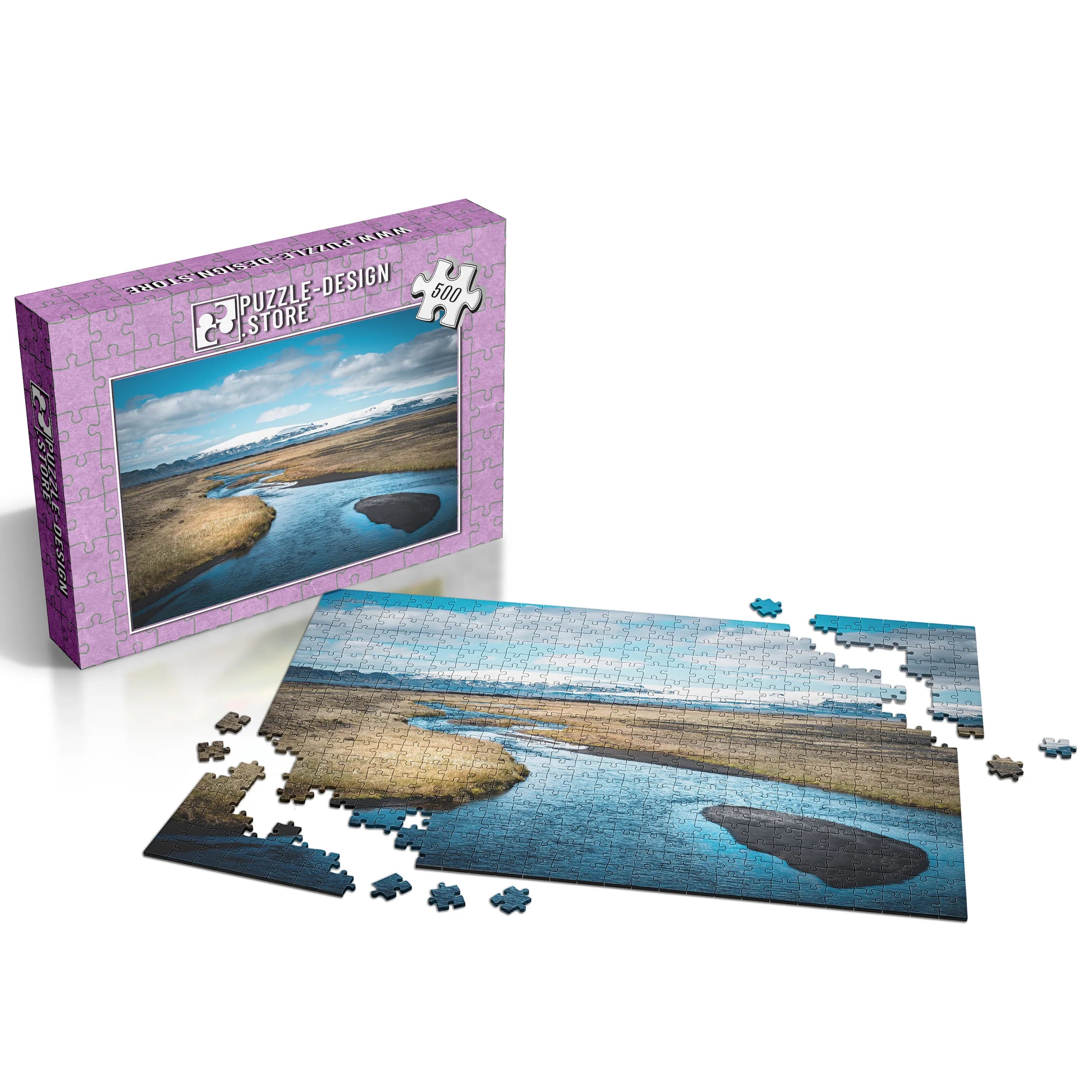 Islandfluss im Winter