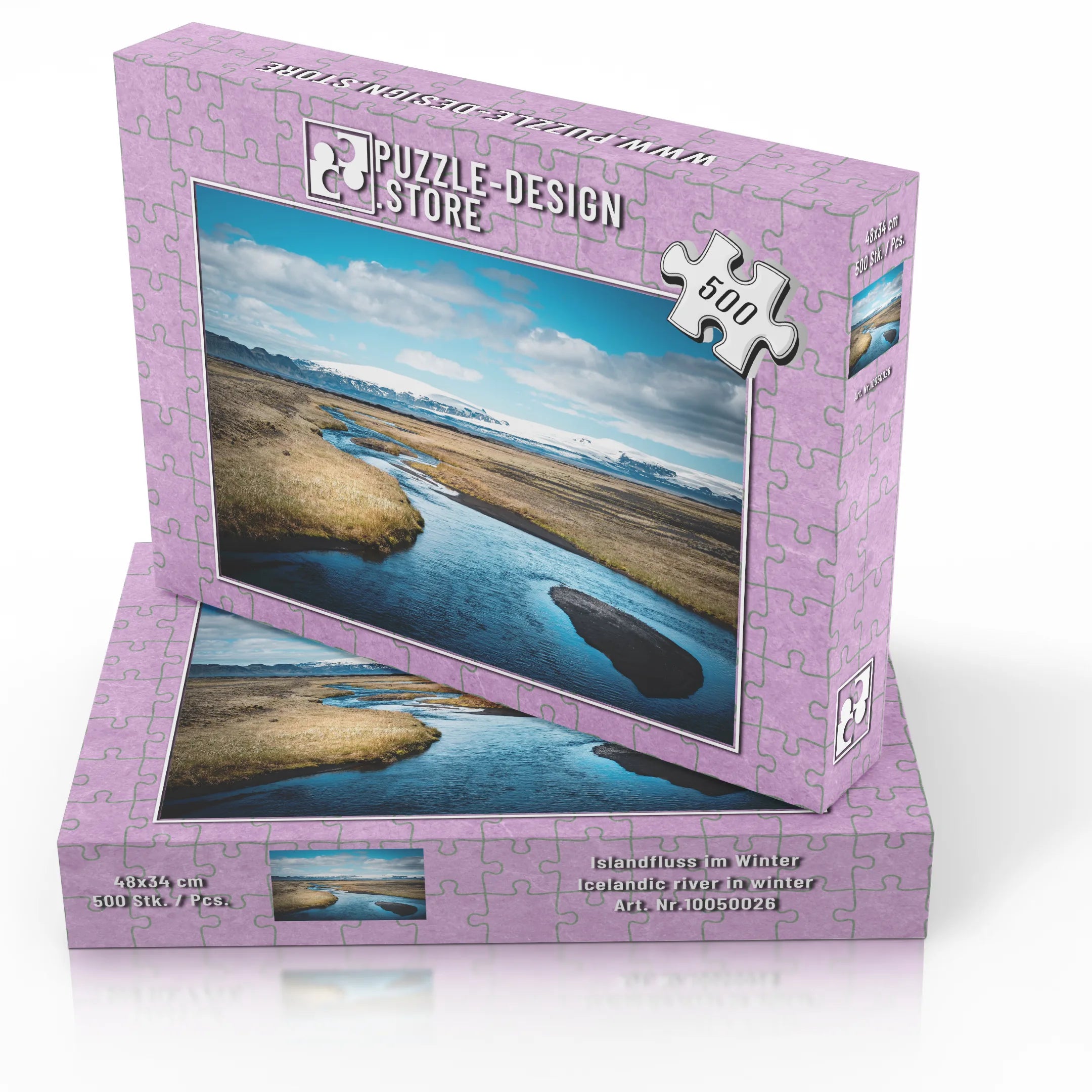 Islandfluss im Winter