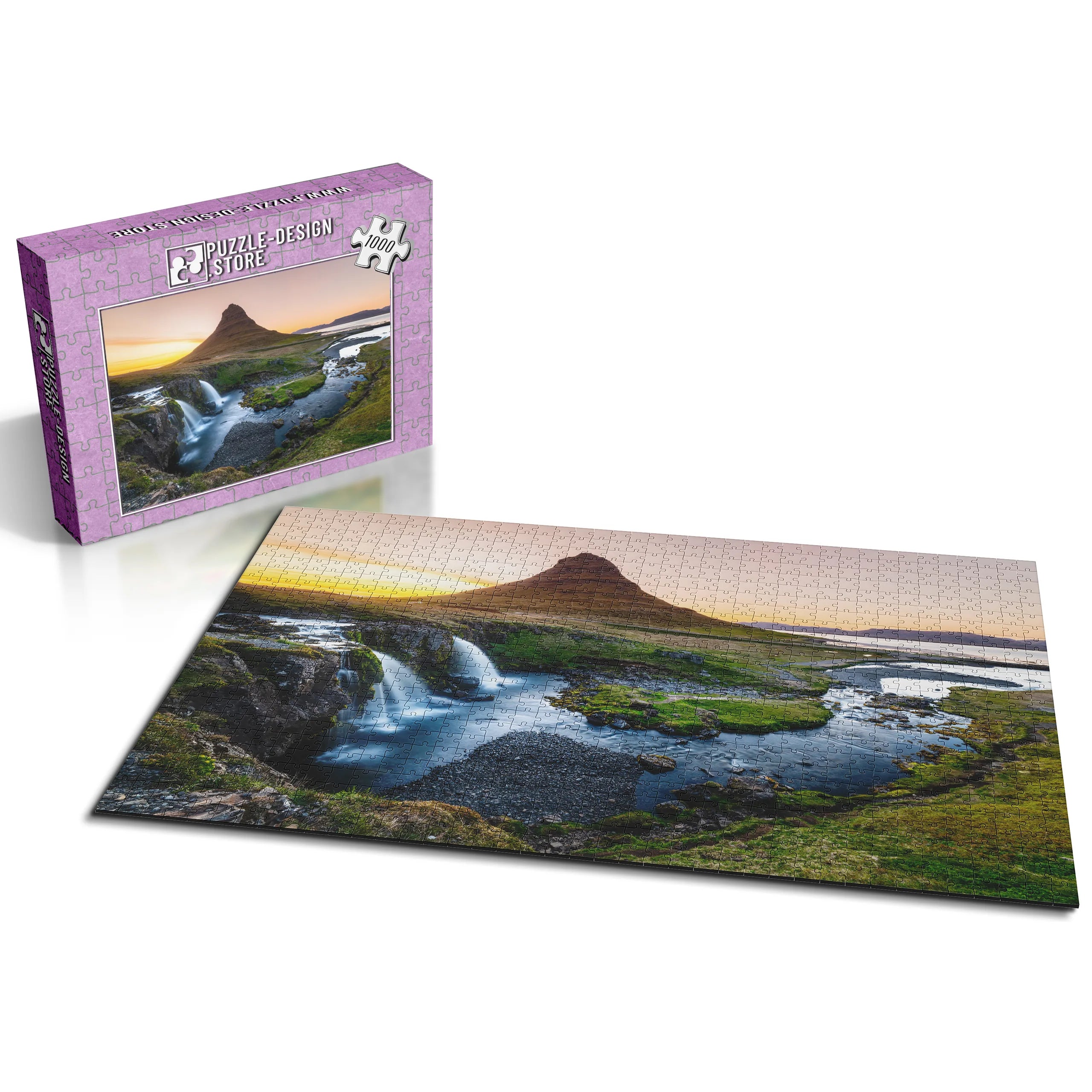 Kirkjufell bei Sonnenuntergang