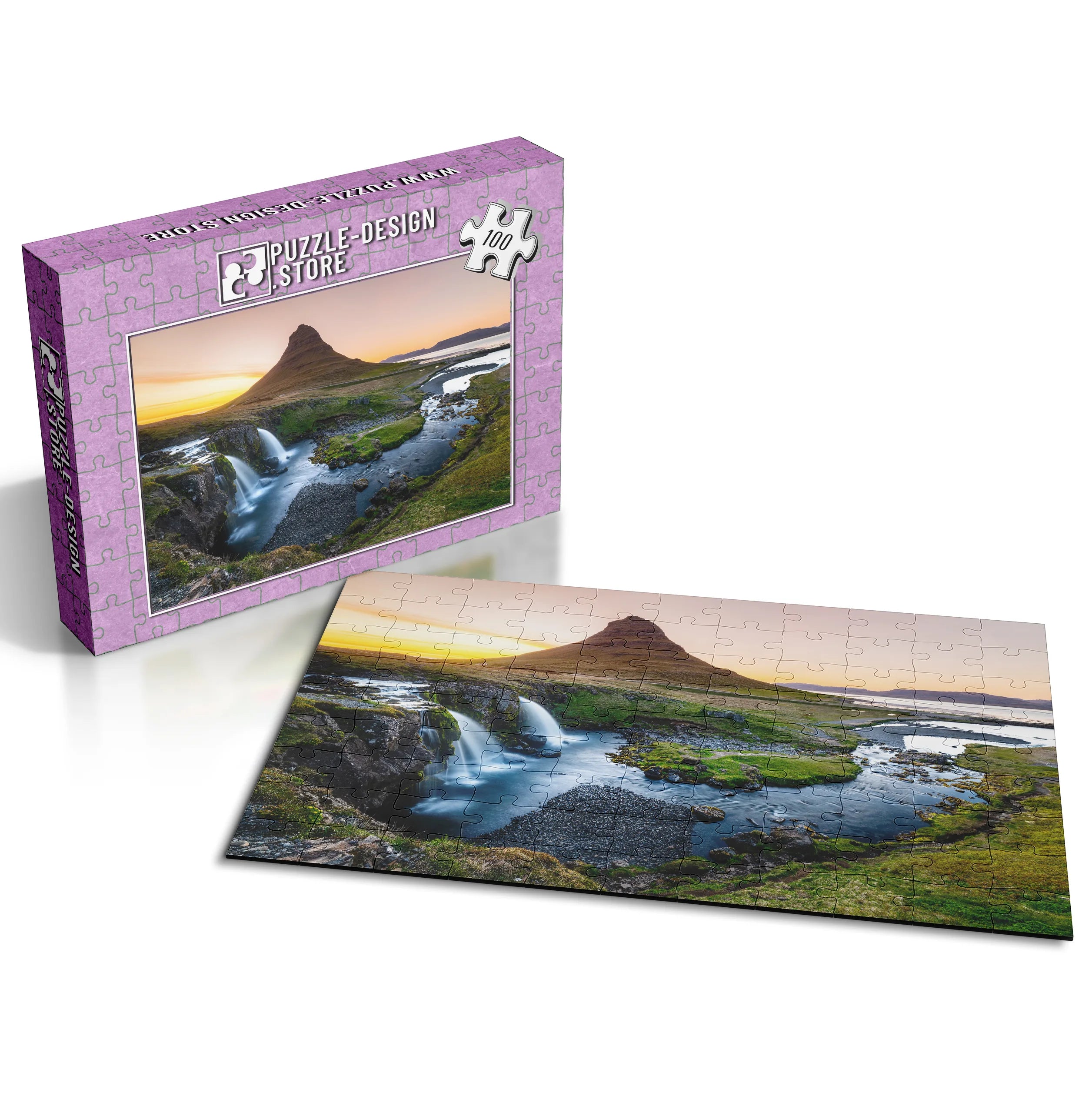 Kirkjufell bei Sonnenuntergang