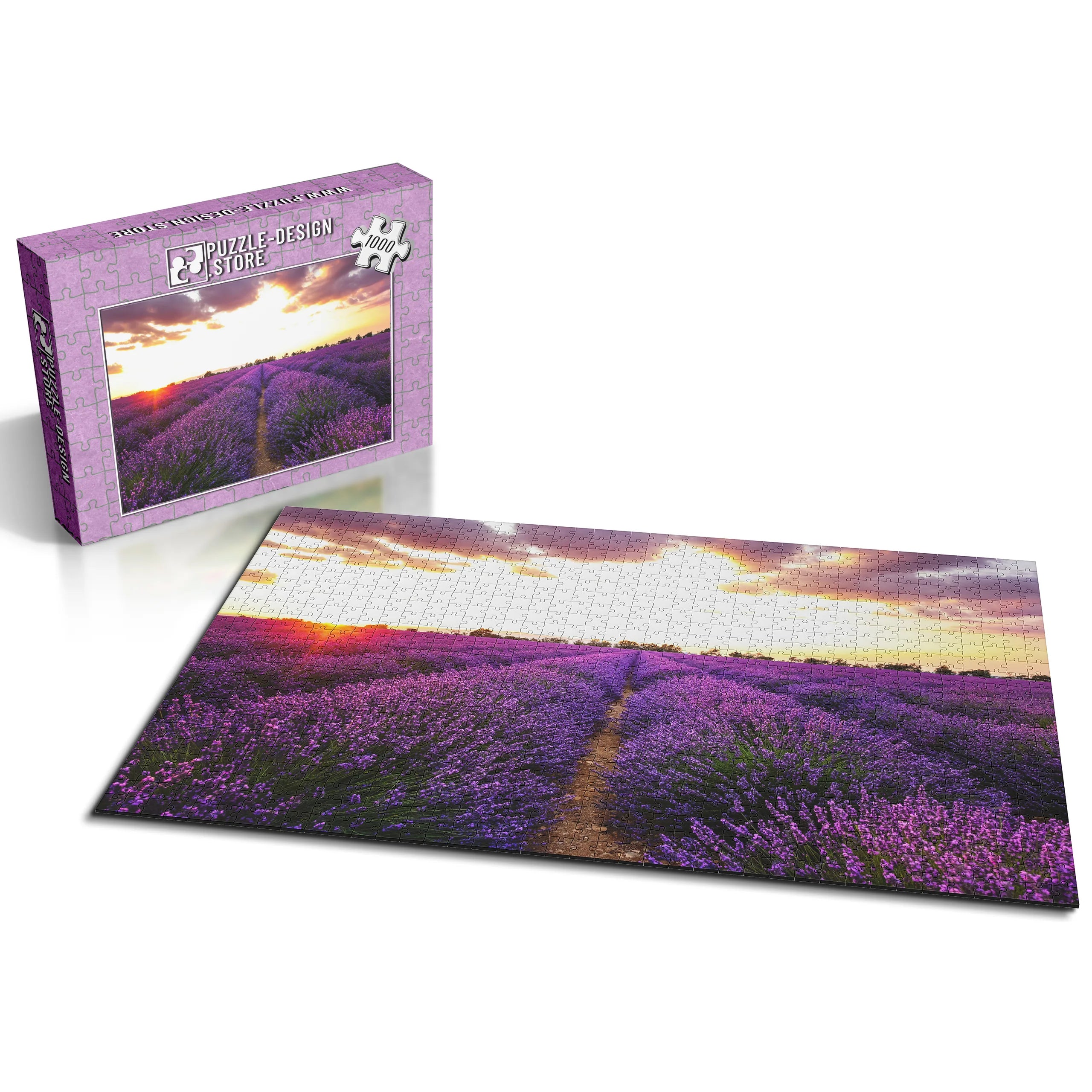 Lavendelfeld bei Sonnenuntergang