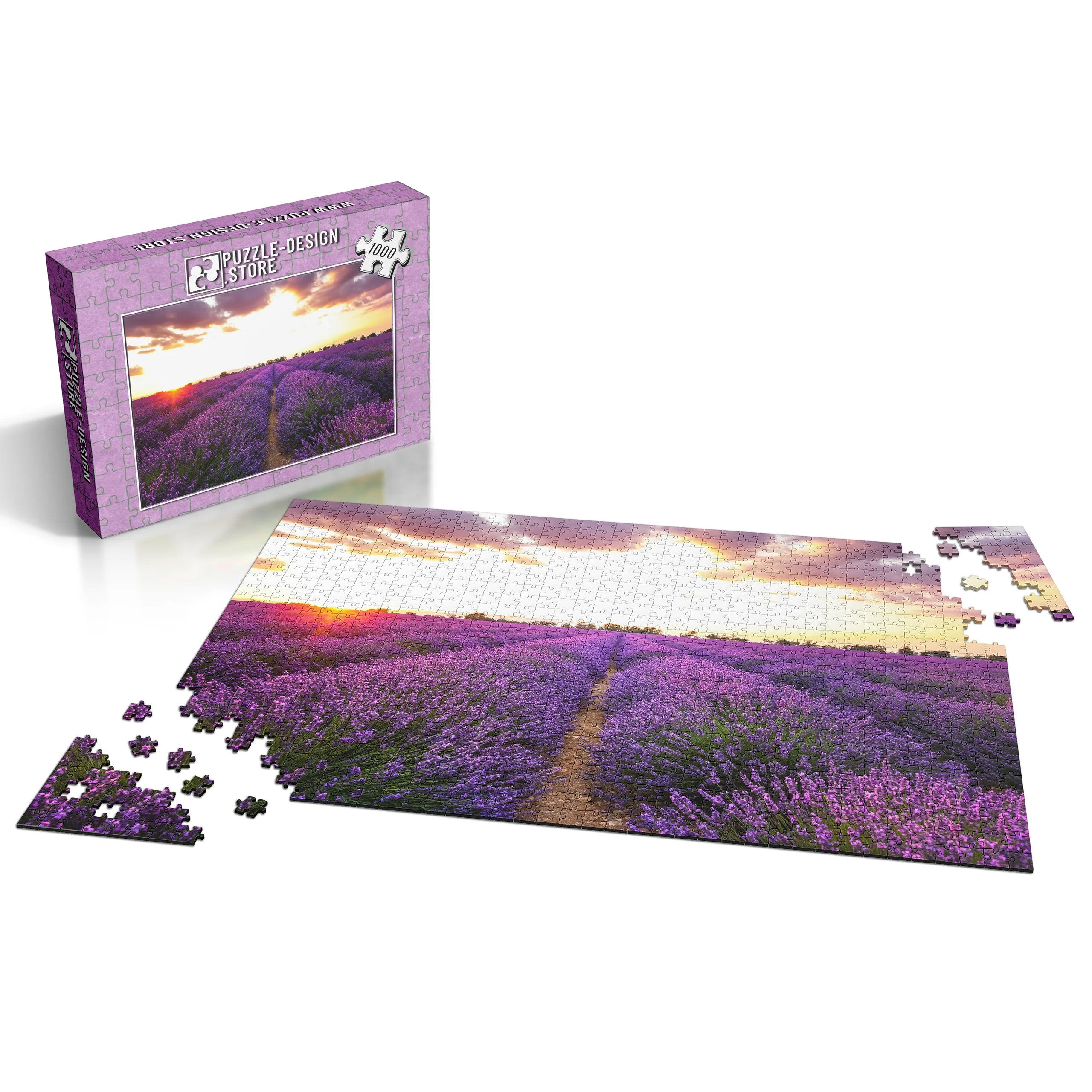 Lavendelfeld bei Sonnenuntergang