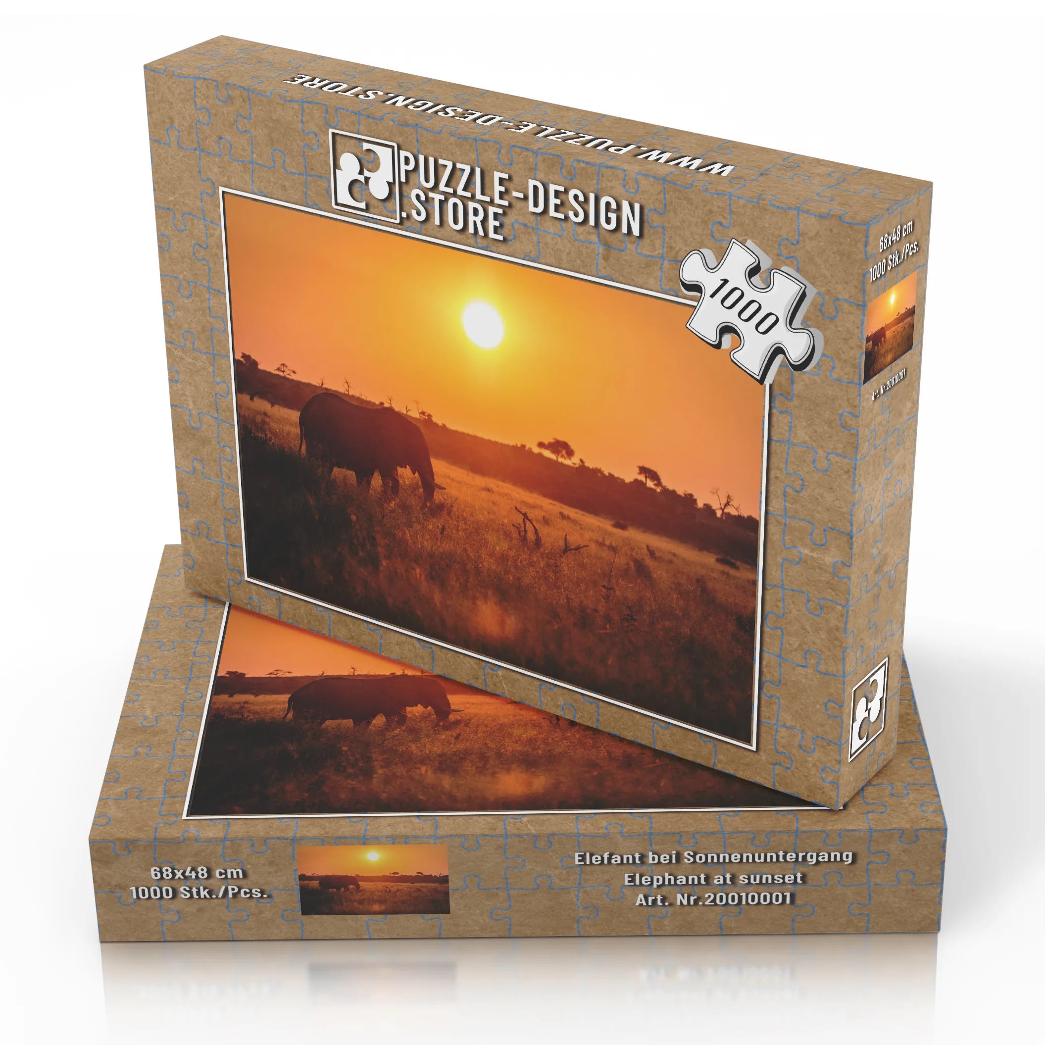 Elefant bei Sonnenuntergang