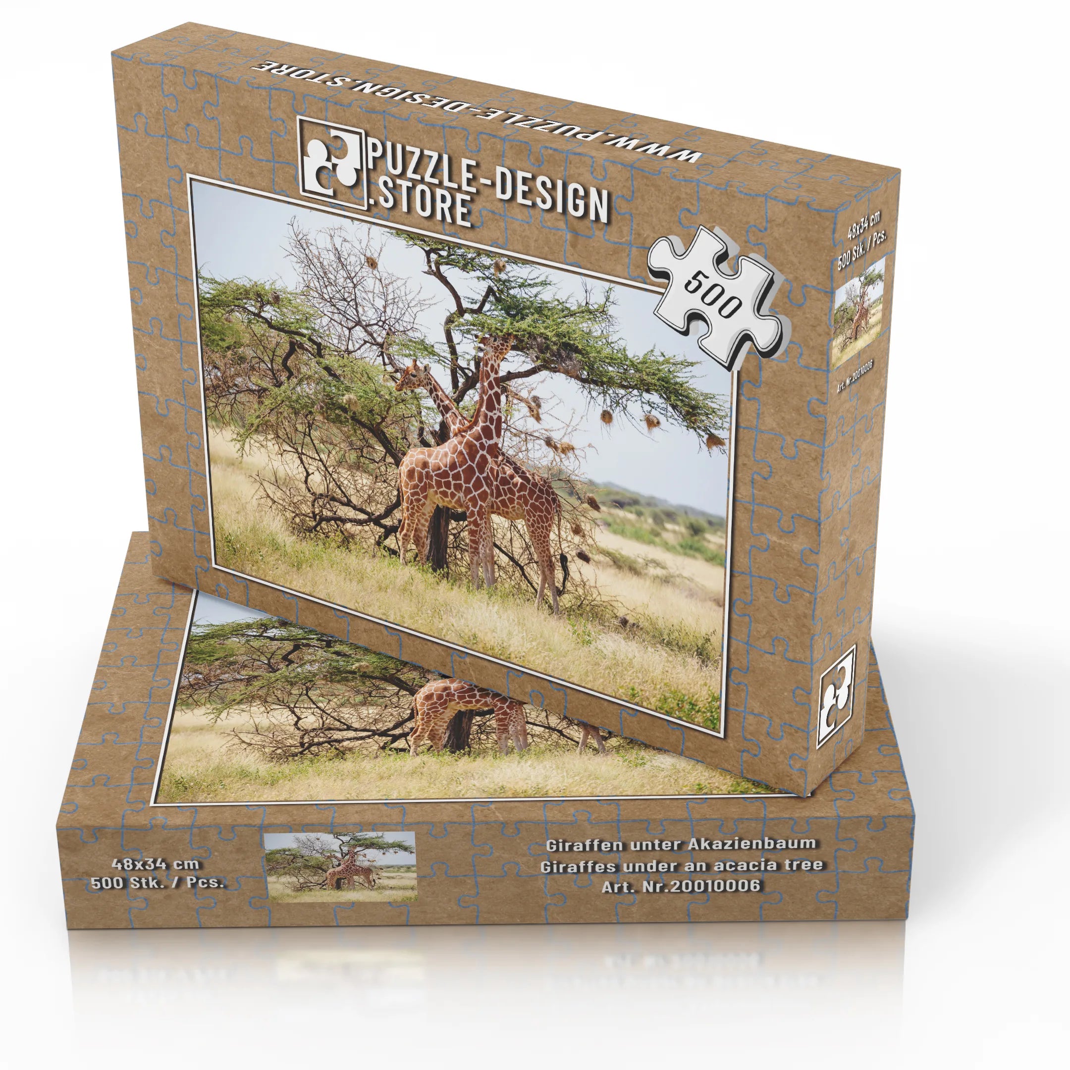 Giraffen unter Akazienbaum