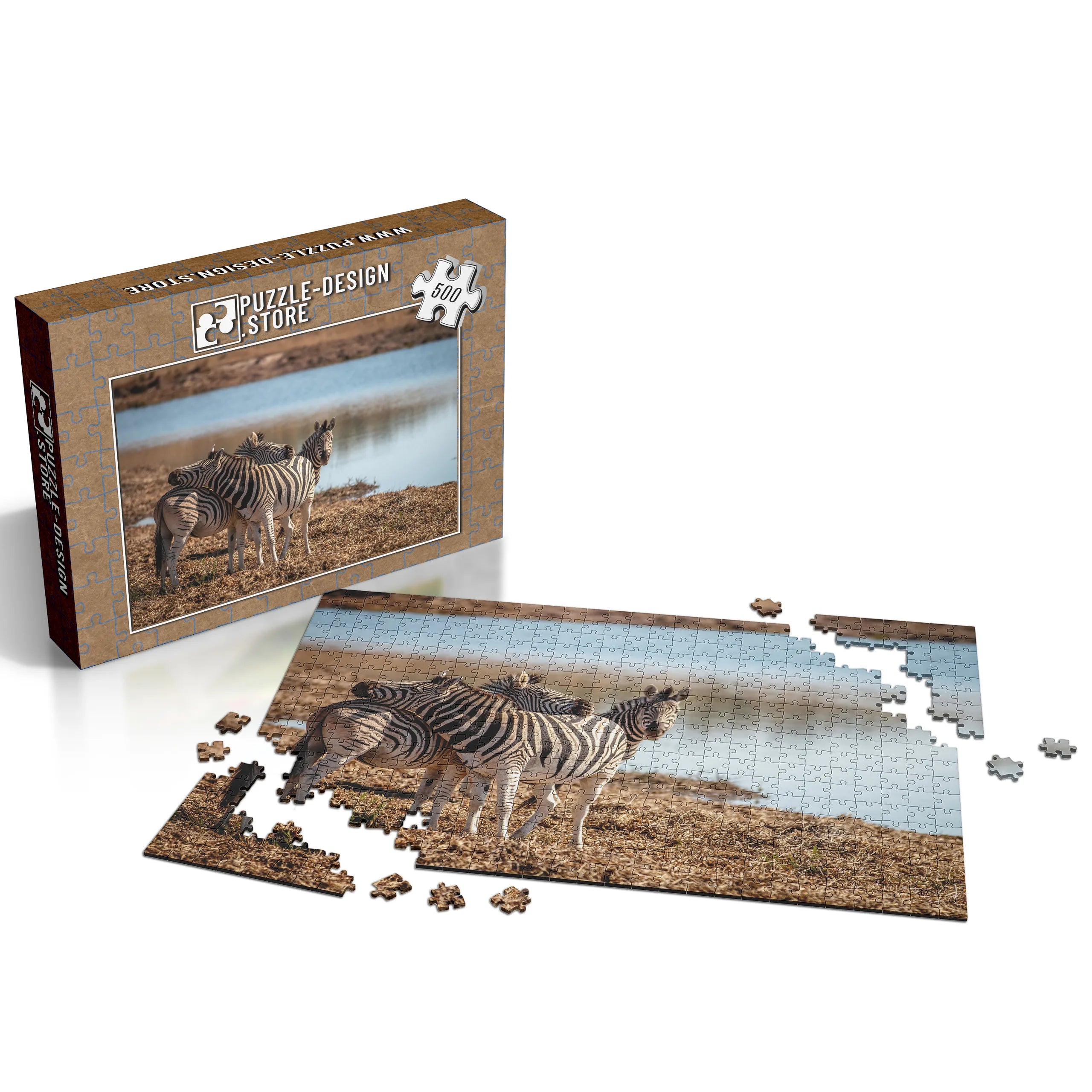 Des zèbres au point d'eau