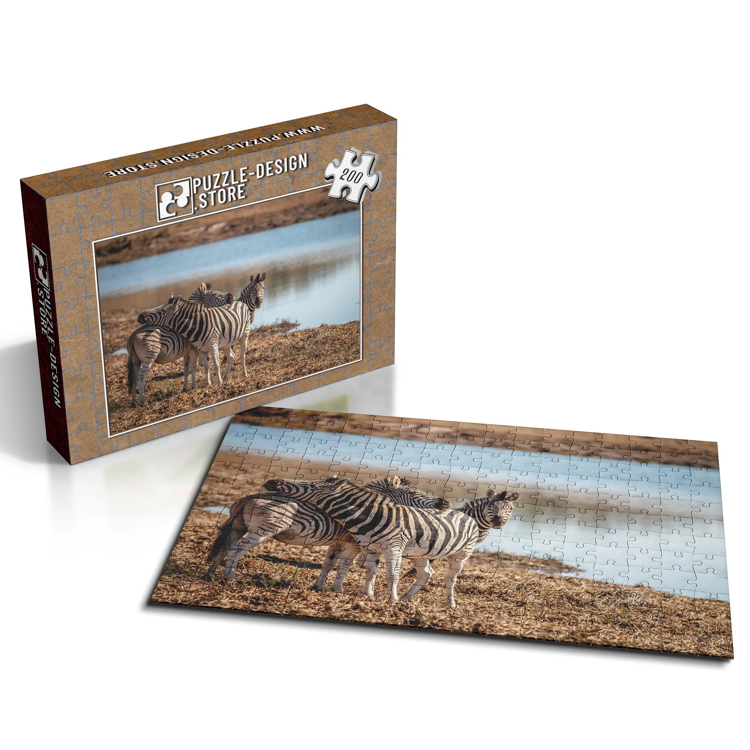 Des zèbres au point d'eau