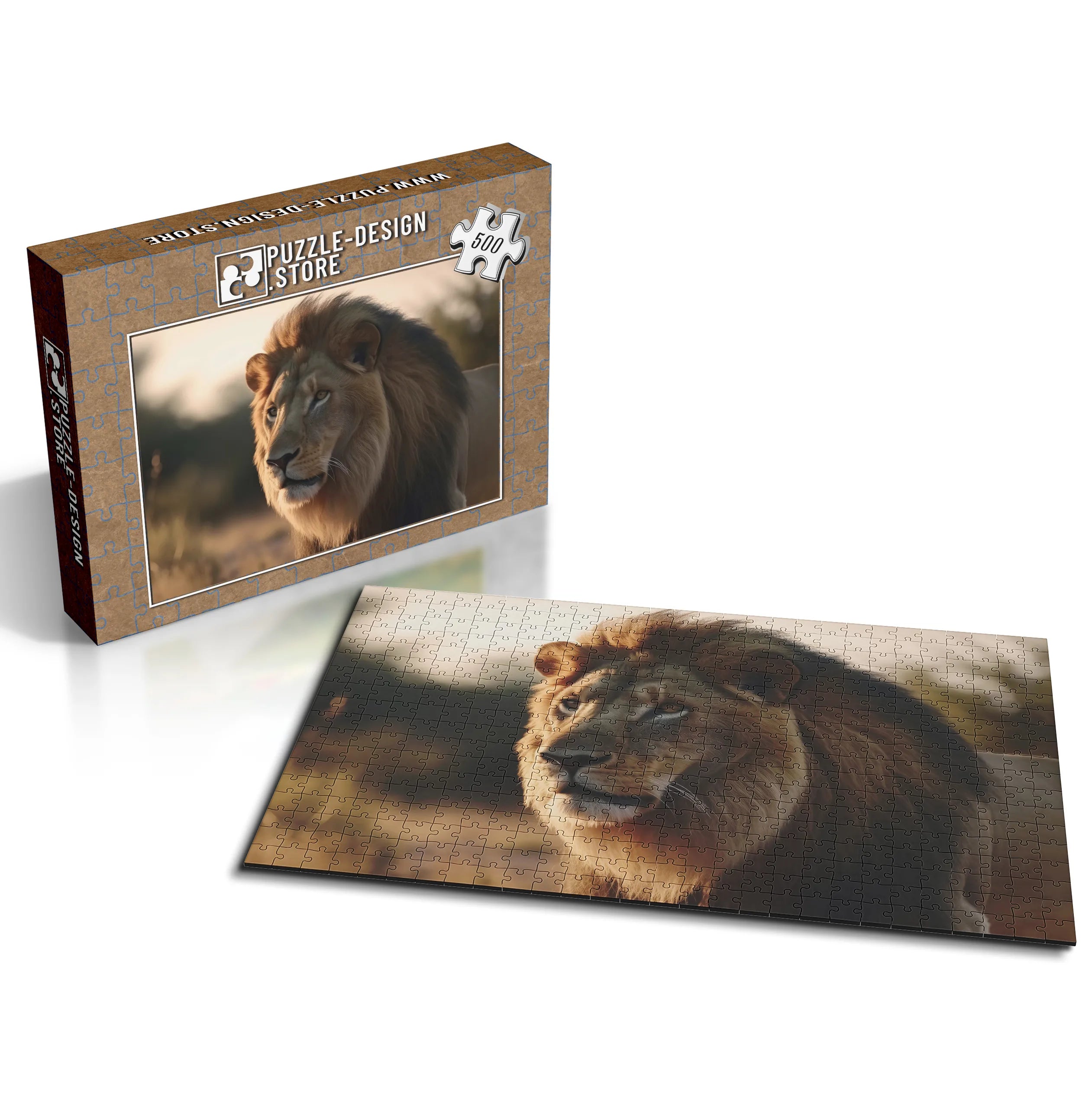 Lion dans la lumière du soir