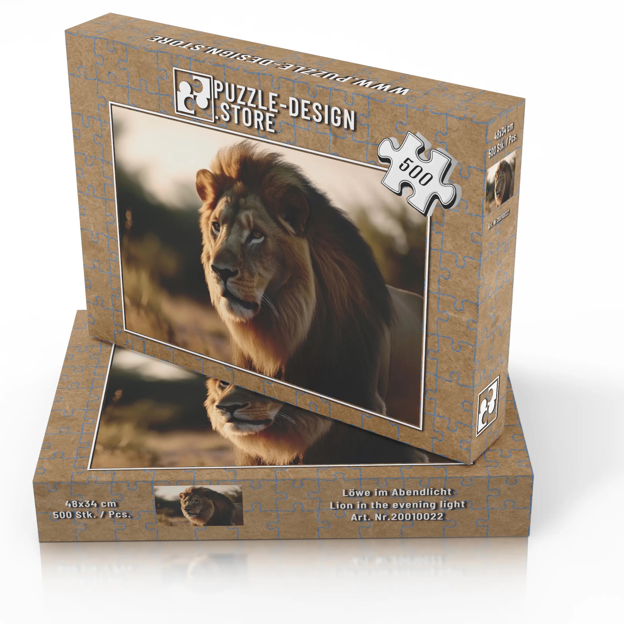 Lion dans la lumière du soir