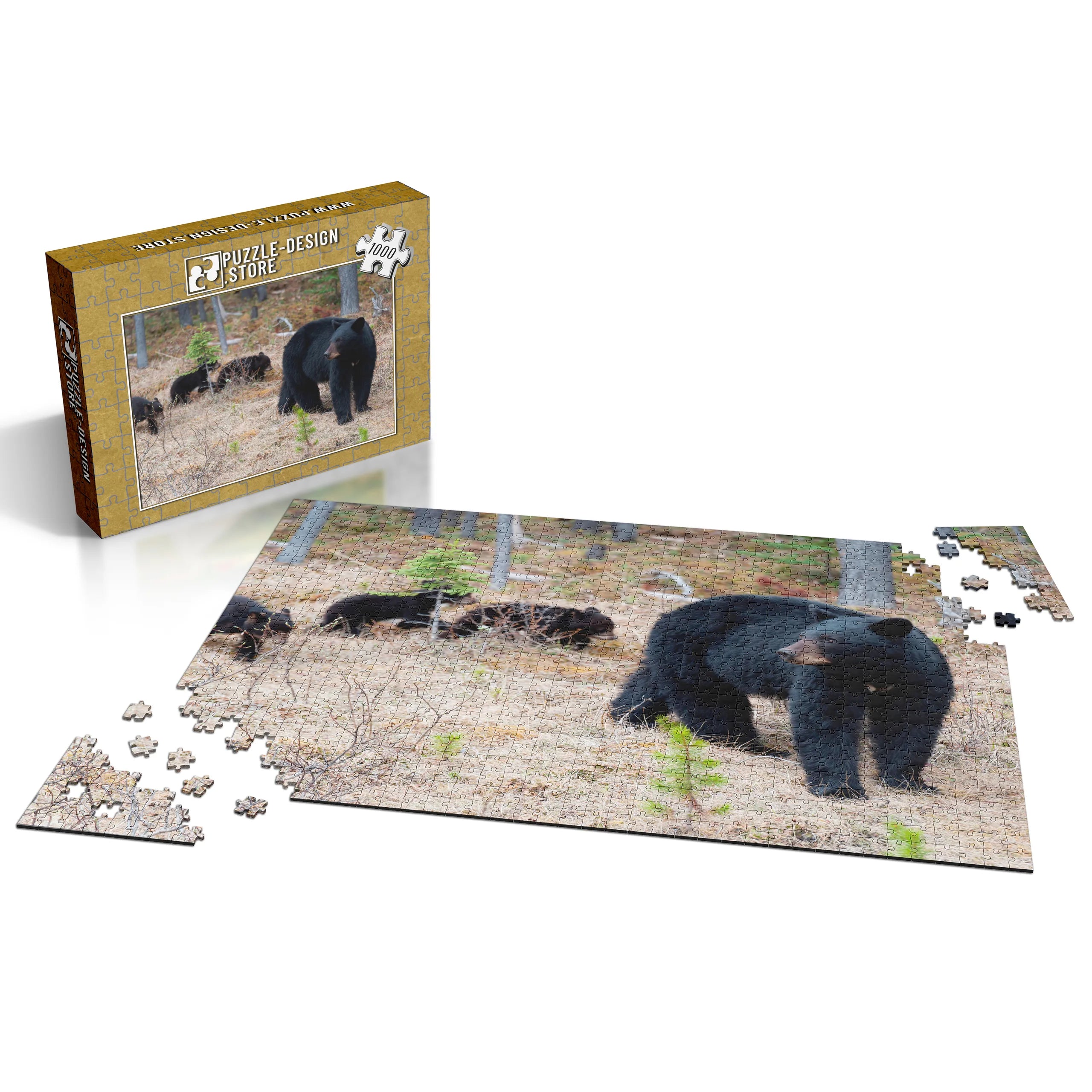 Schwarzbär mit Jungen