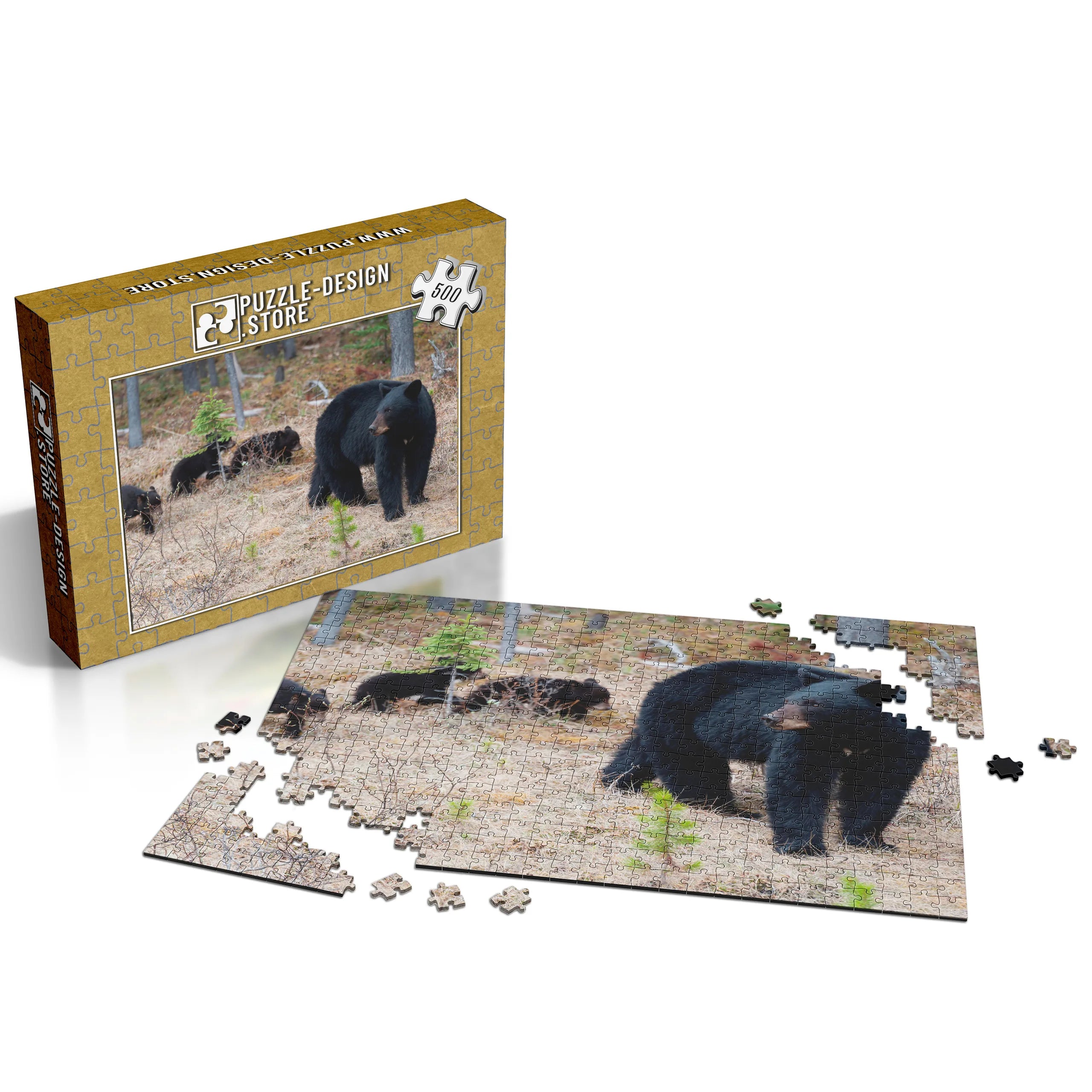 Schwarzbär mit Jungen