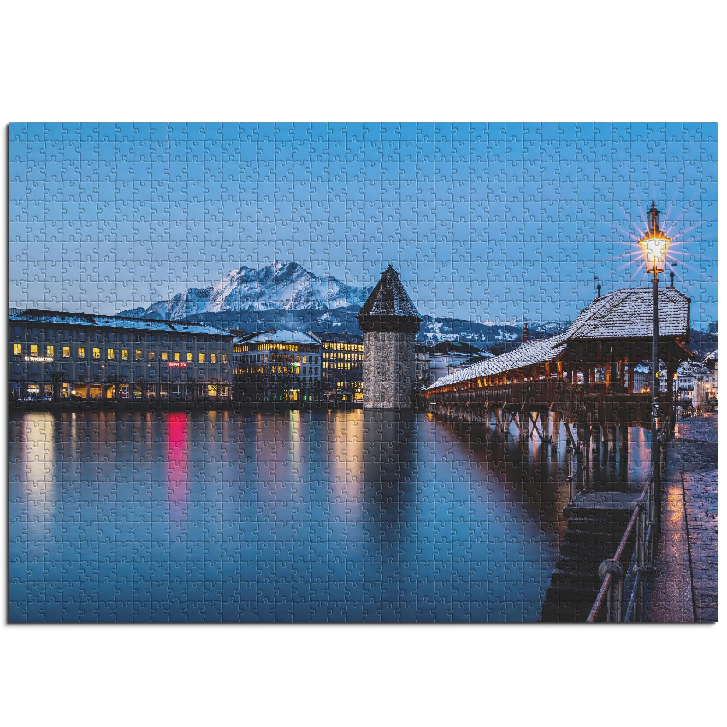 Kapellbrücke am Abend