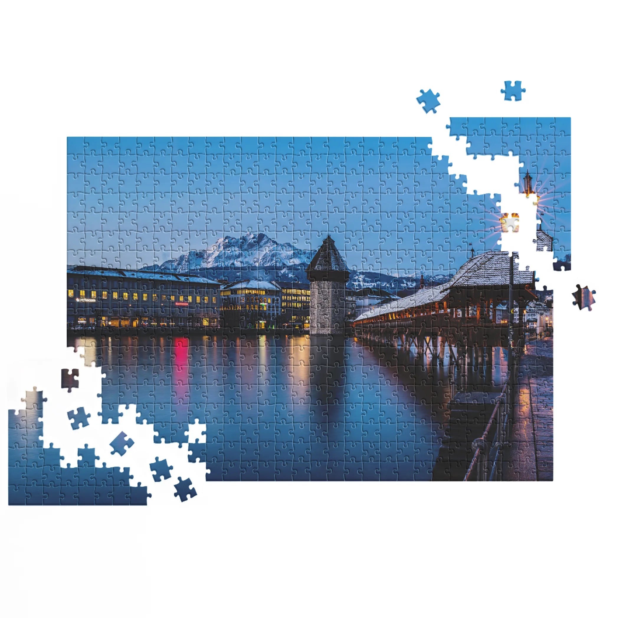 Chapel Bridge en soirée