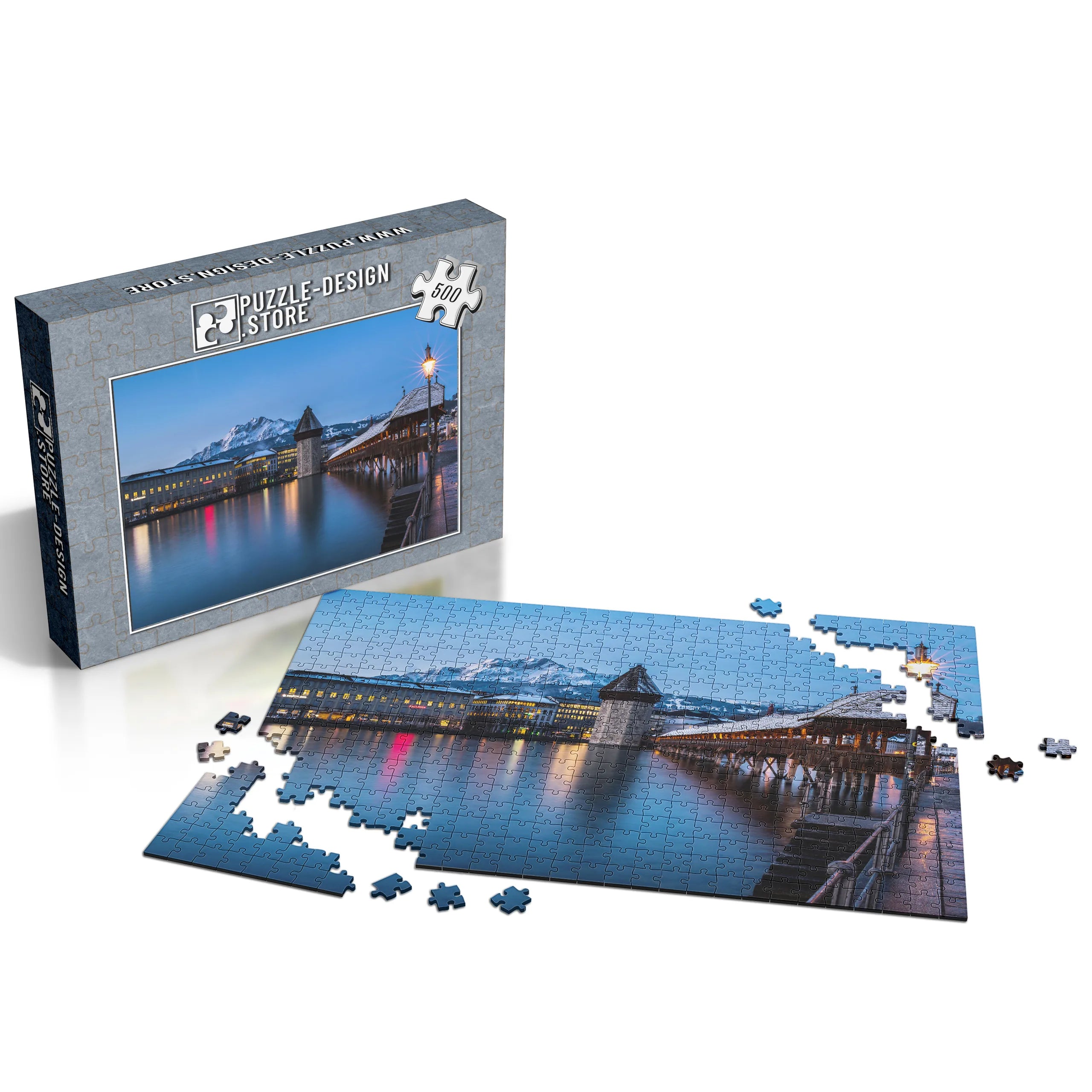 Chapel Bridge en soirée