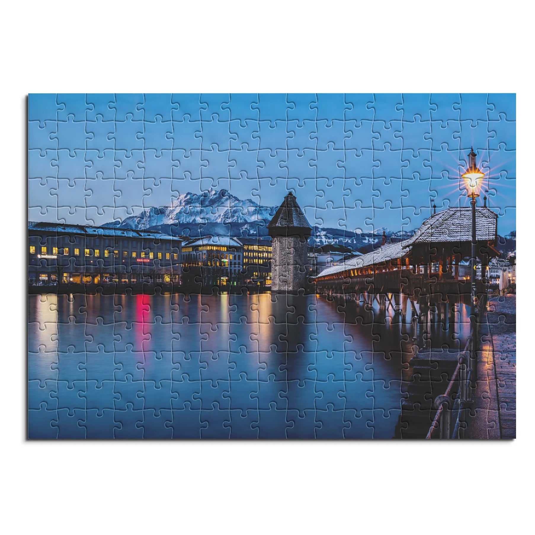 Kapellbrücke am Abend