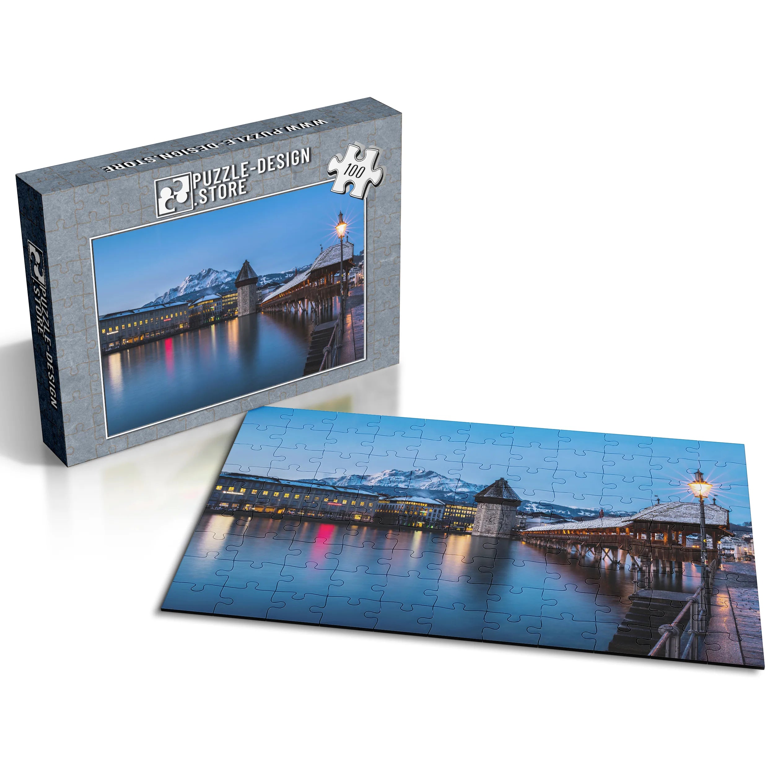 Kapellbrücke am Abend