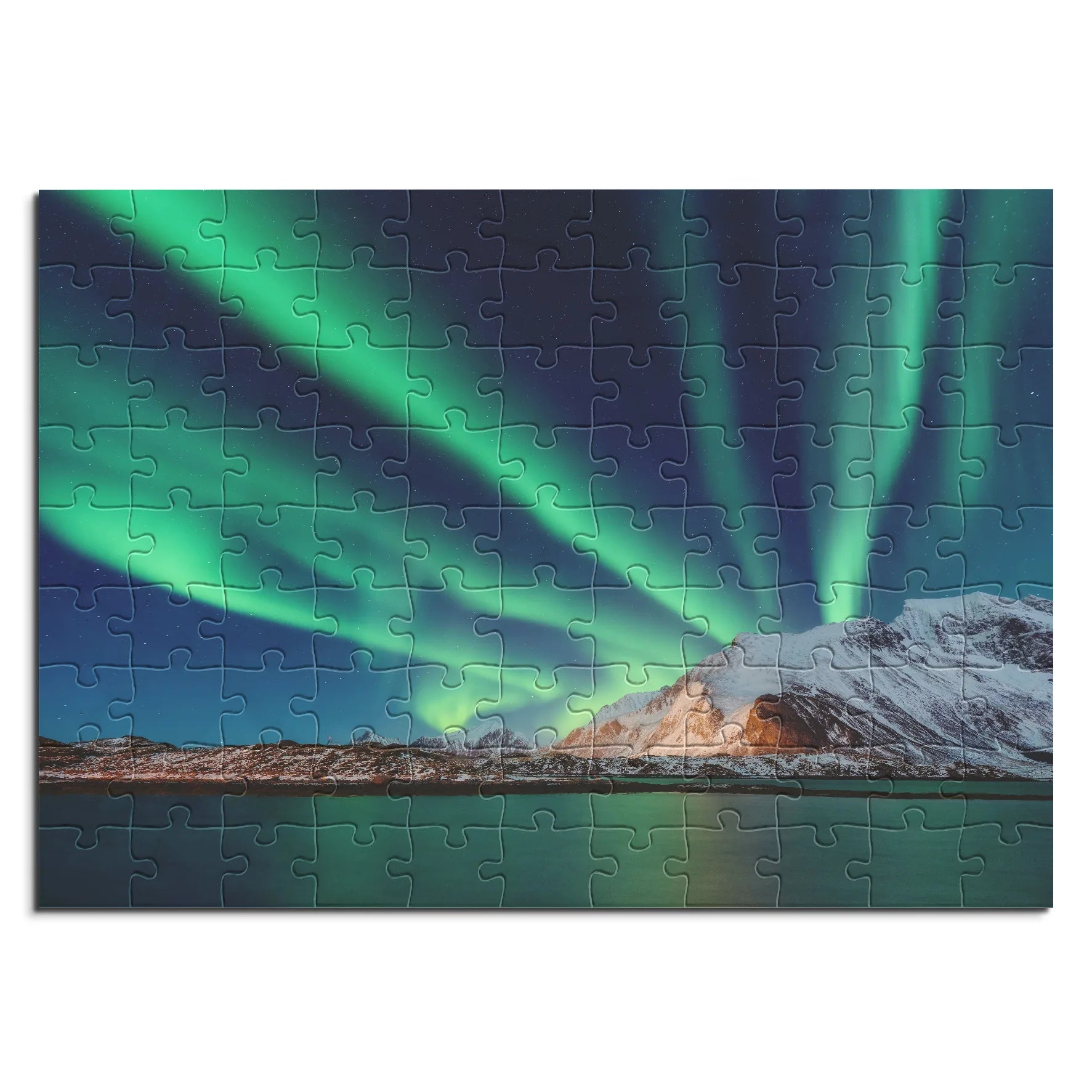 Nordlicht über Fjorden