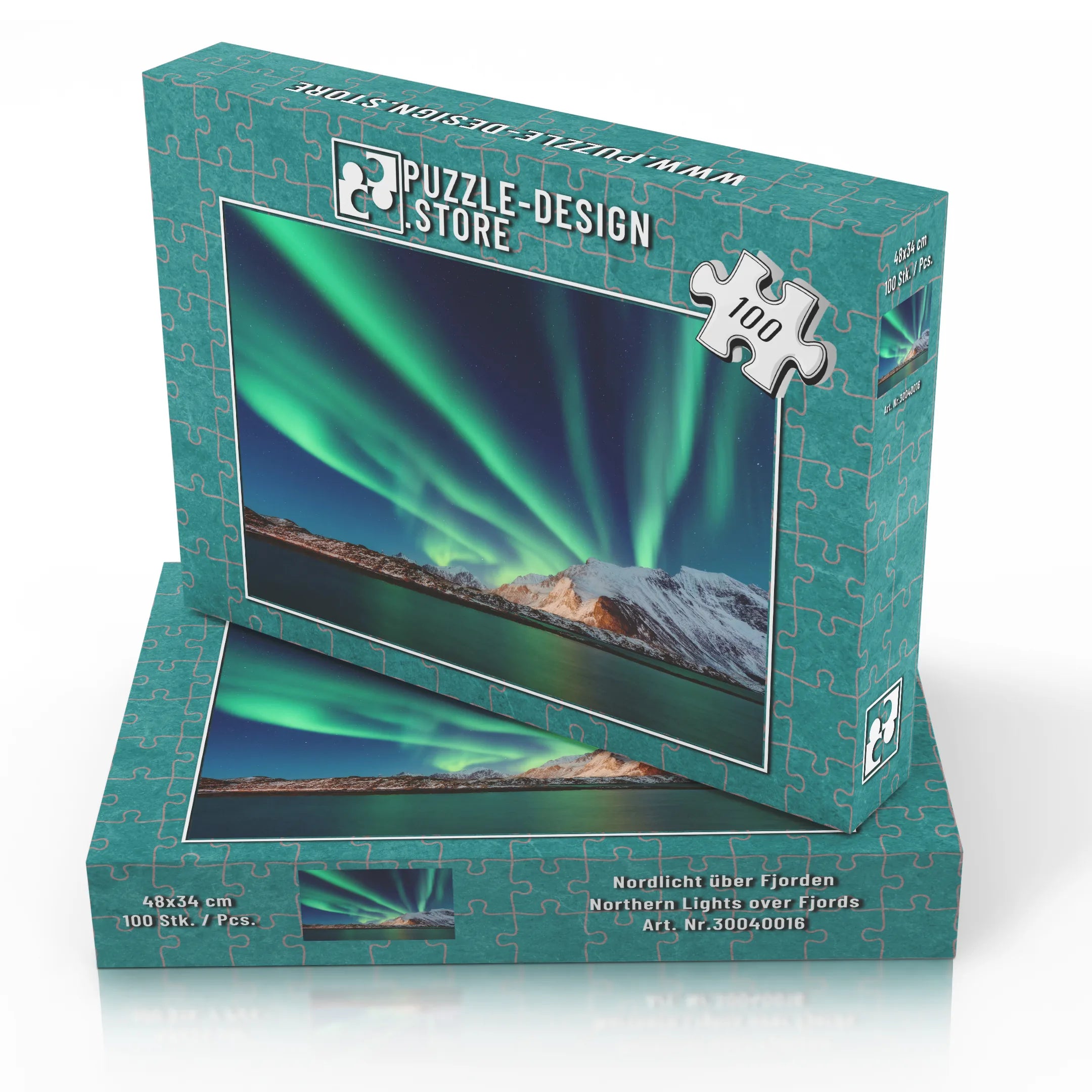 Nordlicht über Fjorden