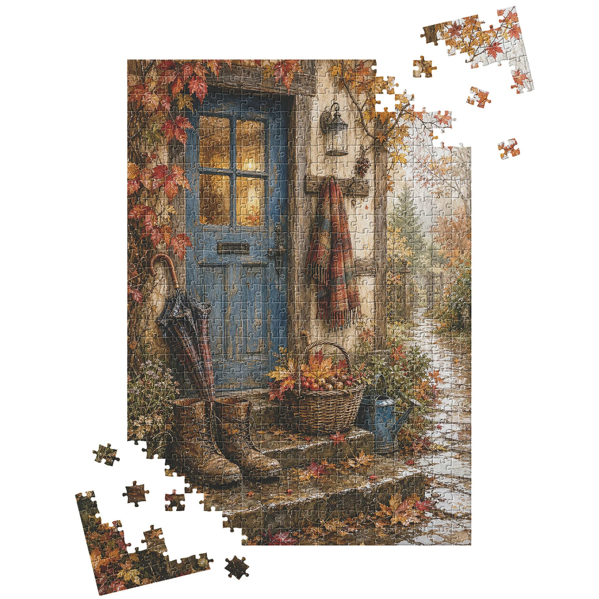 Herbsttag an der Gartentür – Herbstzauber & Halloween – 500 Teile, Ansicht 3