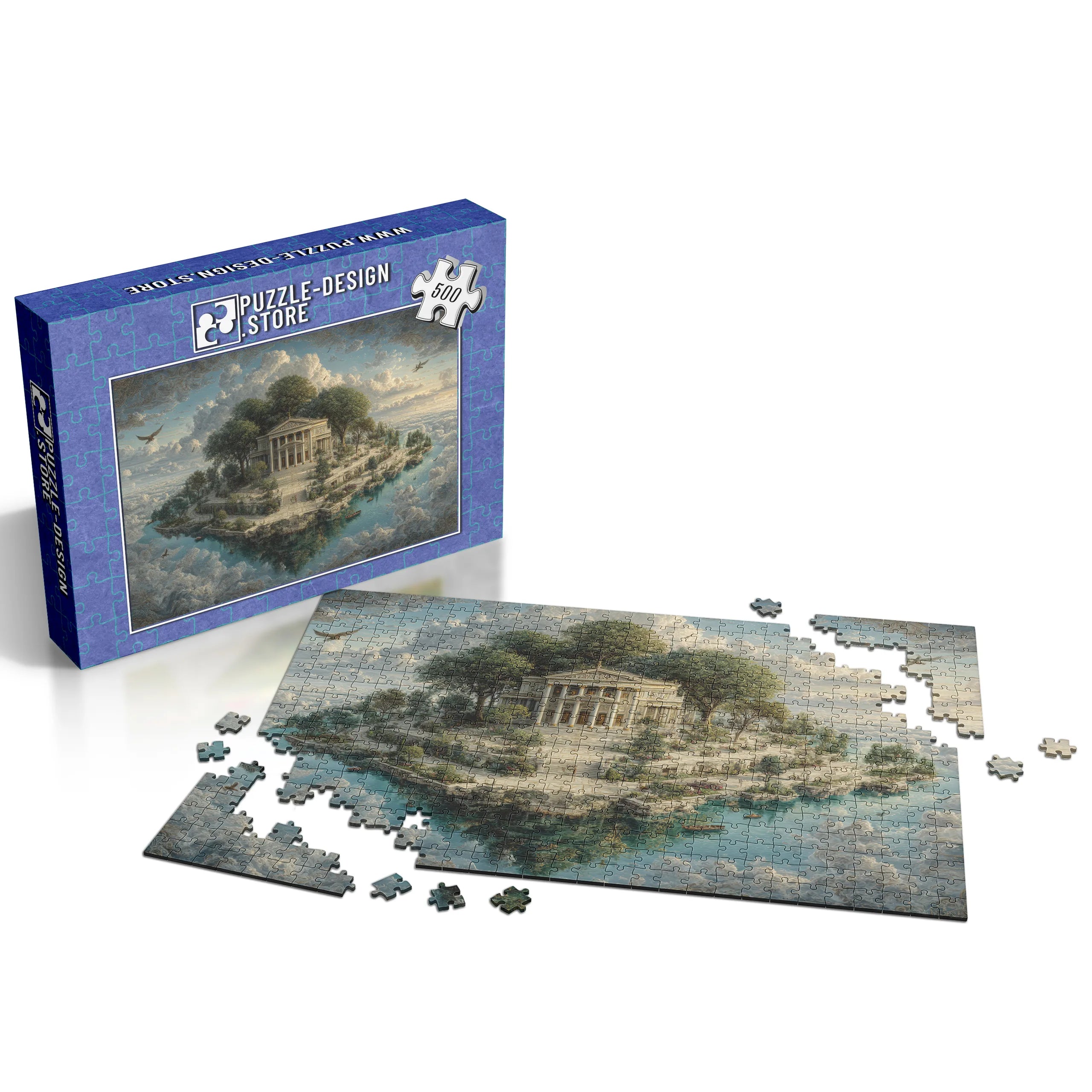 Temple sur l'île des Nuages