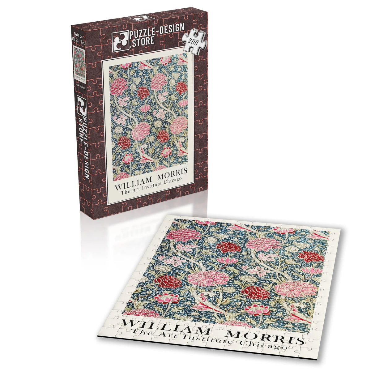 William Morris - Blütengarten in Graphit 001 – 200 Teile – Ansicht 2