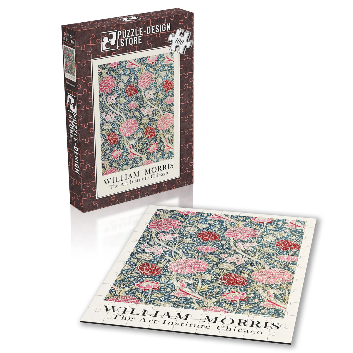 William Morris - Blütengarten in Graphit 001 – 100 Teile – Ansicht 2