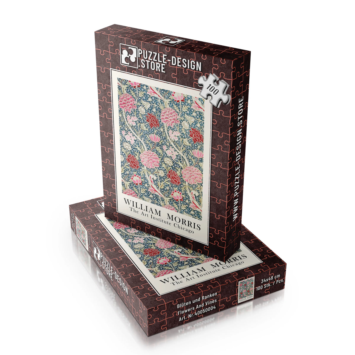 William Morris - Blütengarten in Graphit 001 – 100 Teile – Ansicht 4